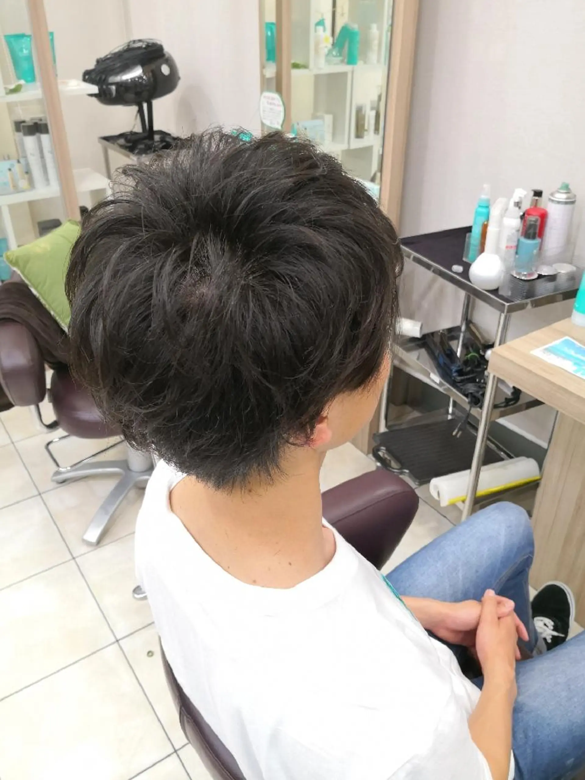 ショート パーマ メンズ 🩶ハイライトカラー 🩶ASH西葛西鈴木のヘアスタイル