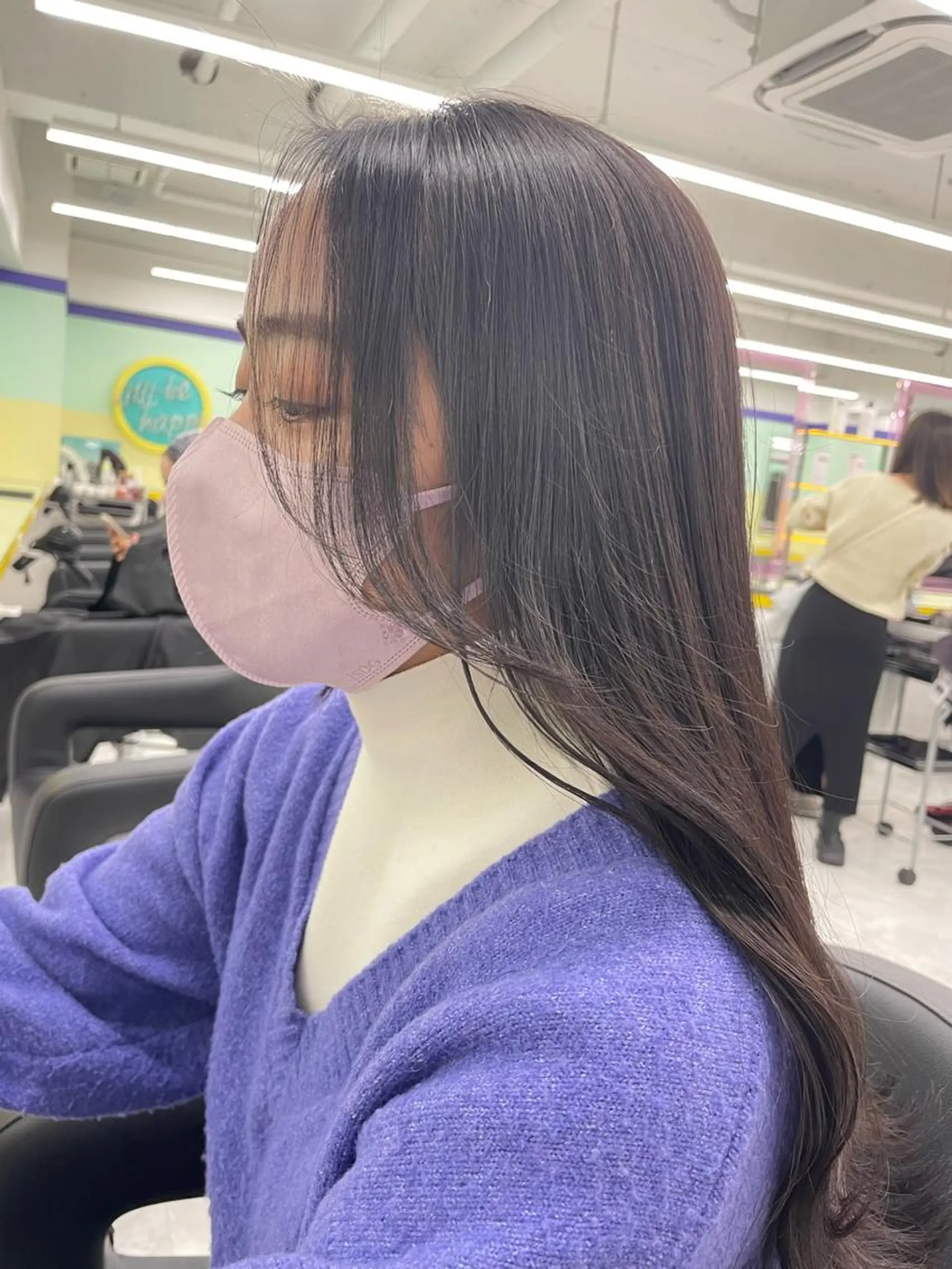 ミディアム カラー パーマ ヘアアレンジ 韓国風ヘア 艶カラー の達人のヘアスタイル