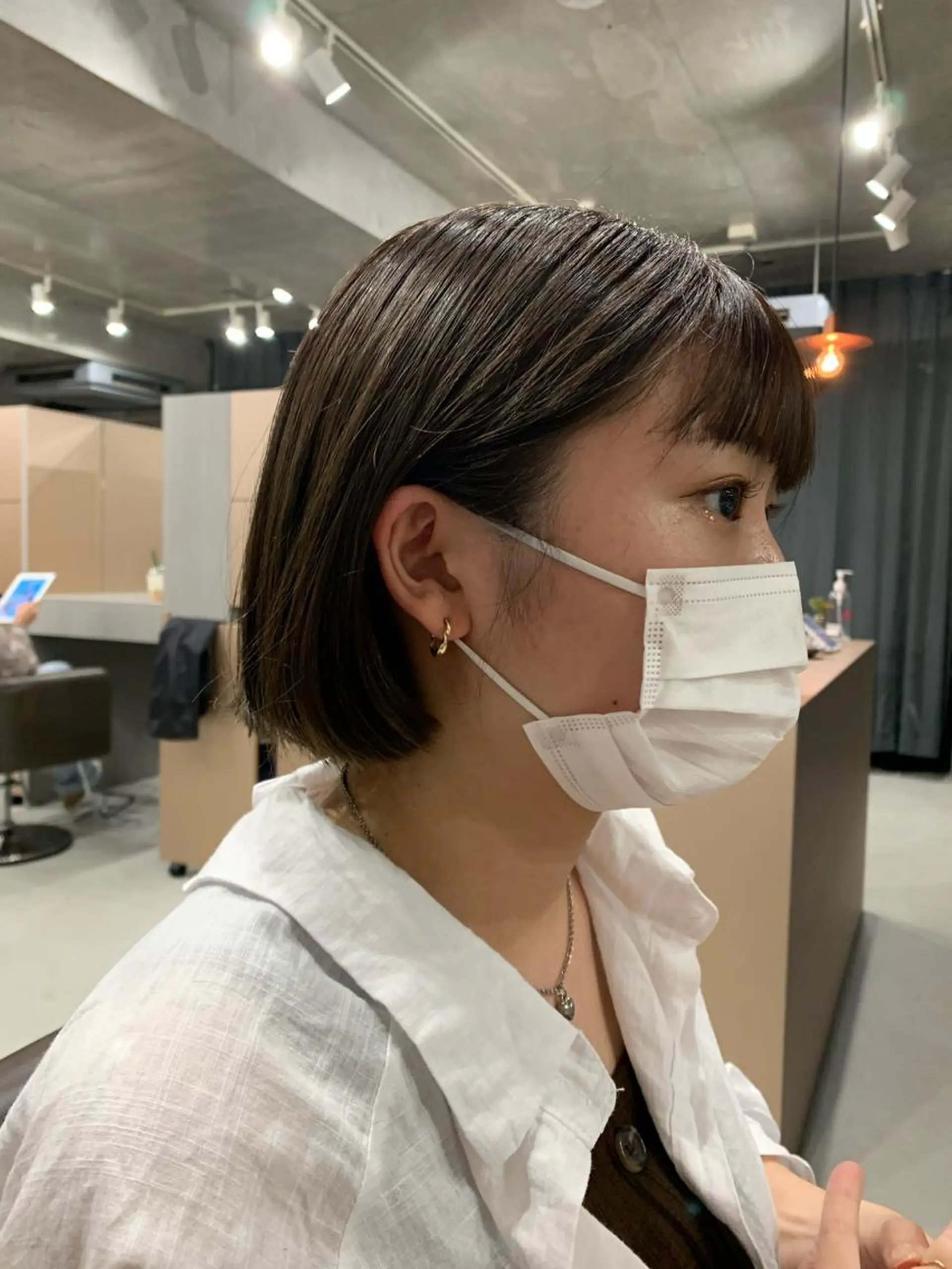 ショート カラー ボブパーマコテ巻き風 パーマNo1深江秀平のヘアスタイル