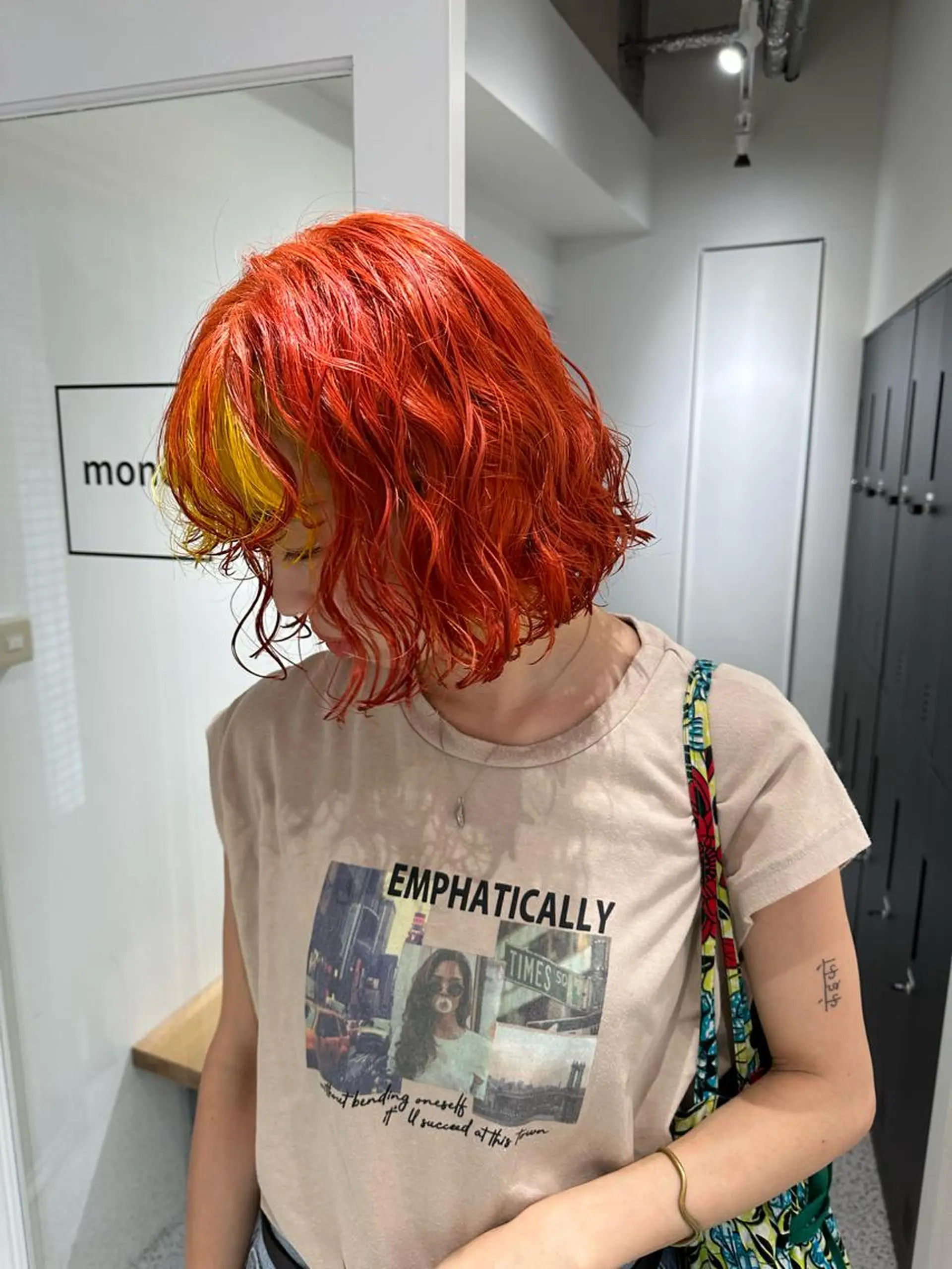 ロング カラー ブリーチ オレンジ イエローカラー GO TODAY SHARE SALON 原宿本店所属・ブリーチ/ハイトーン 艶カラー/ユリナのヘアスタイル