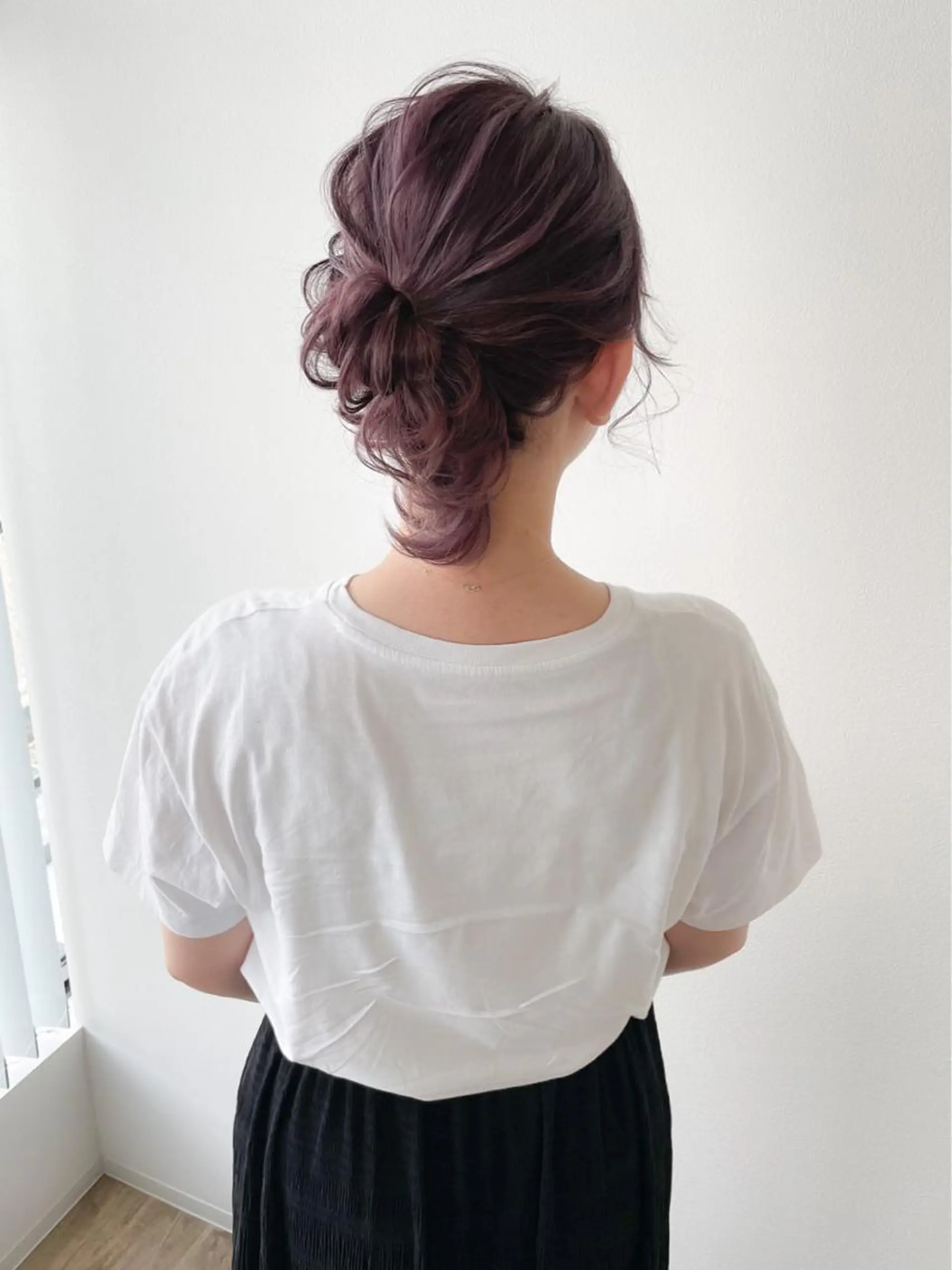 セミロング カラー ヘアアレンジ ラベンダーカラー ラベンダーピンク ピンクカラー autre所属・大久保 ひでなりのヘアスタイル