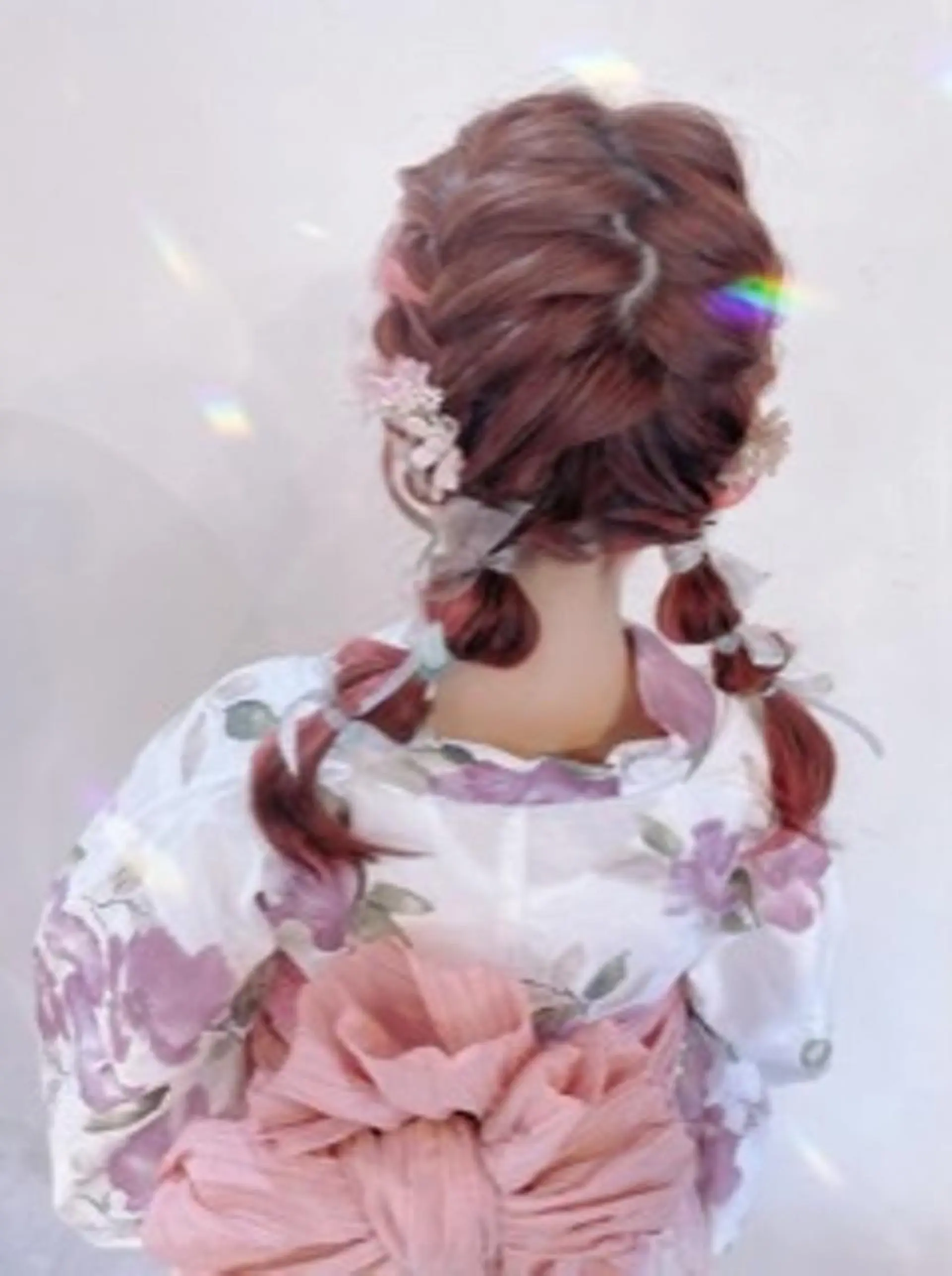 ヘアアレンジ ロング カラー 最高級シールエクステ 💜Fave/あかねのヘアスタイル