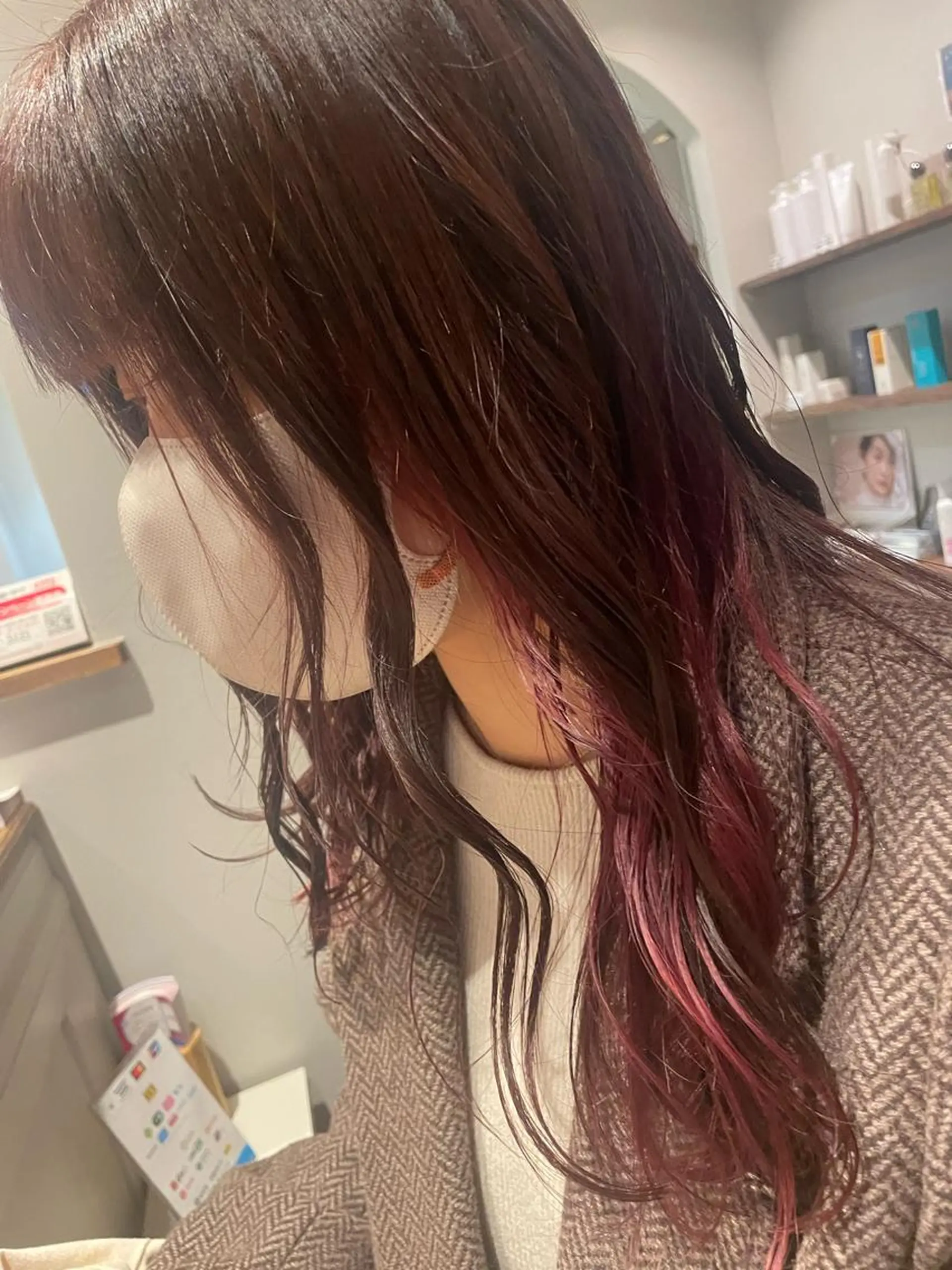 セミロング 柳井 瑠菜のヘアスタイル