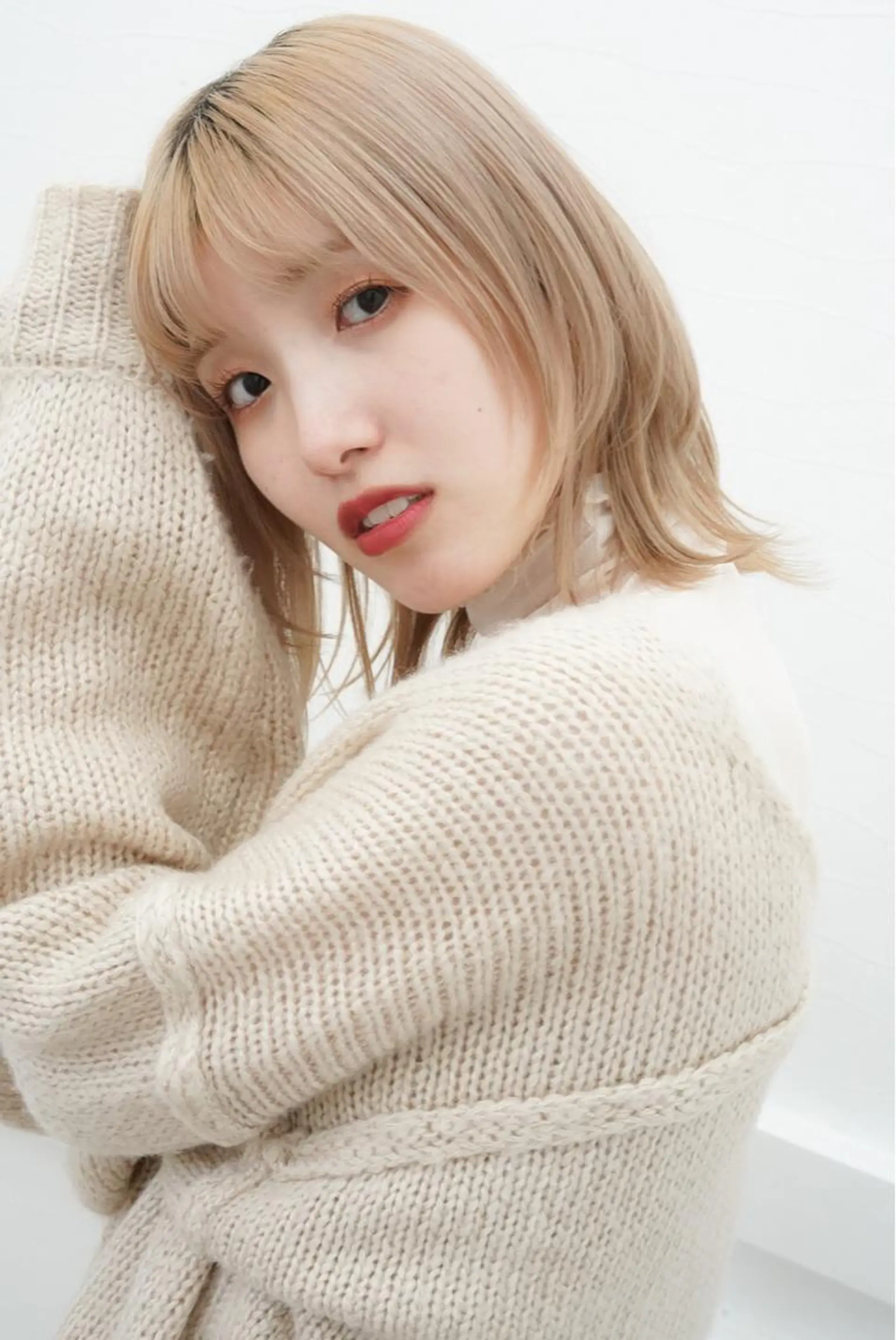 ミディアム カラー ベージュカラー YURAGI🤍 SAEのヘアスタイル