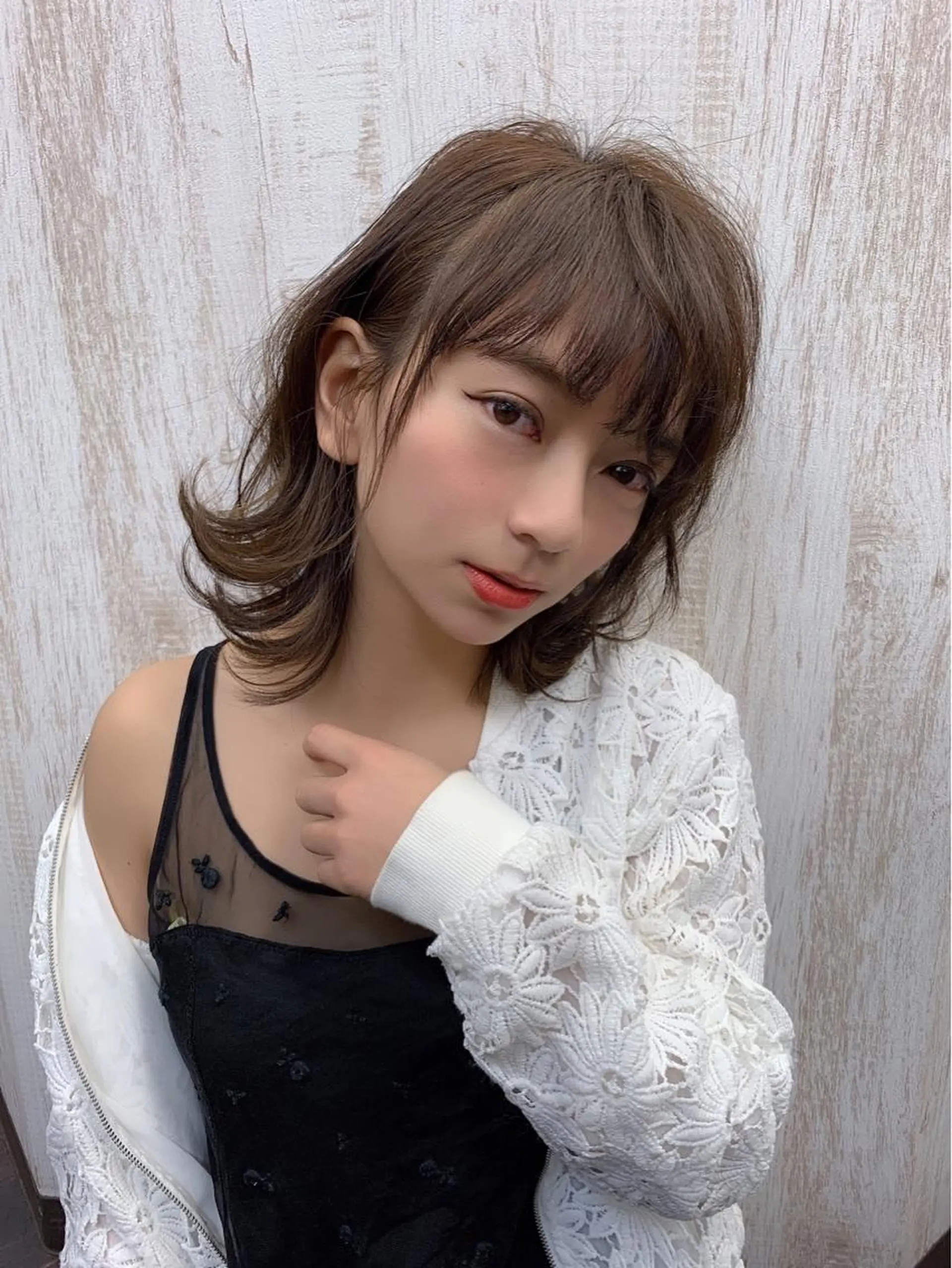 ミディアム カラー ベージュカラー フォギーベージュ lamie by melt 吉祥寺 【ラミエ バイ メルト】所属・【ミニモ公認】*似合 わせ職人*滝田拳史のヘアスタイル