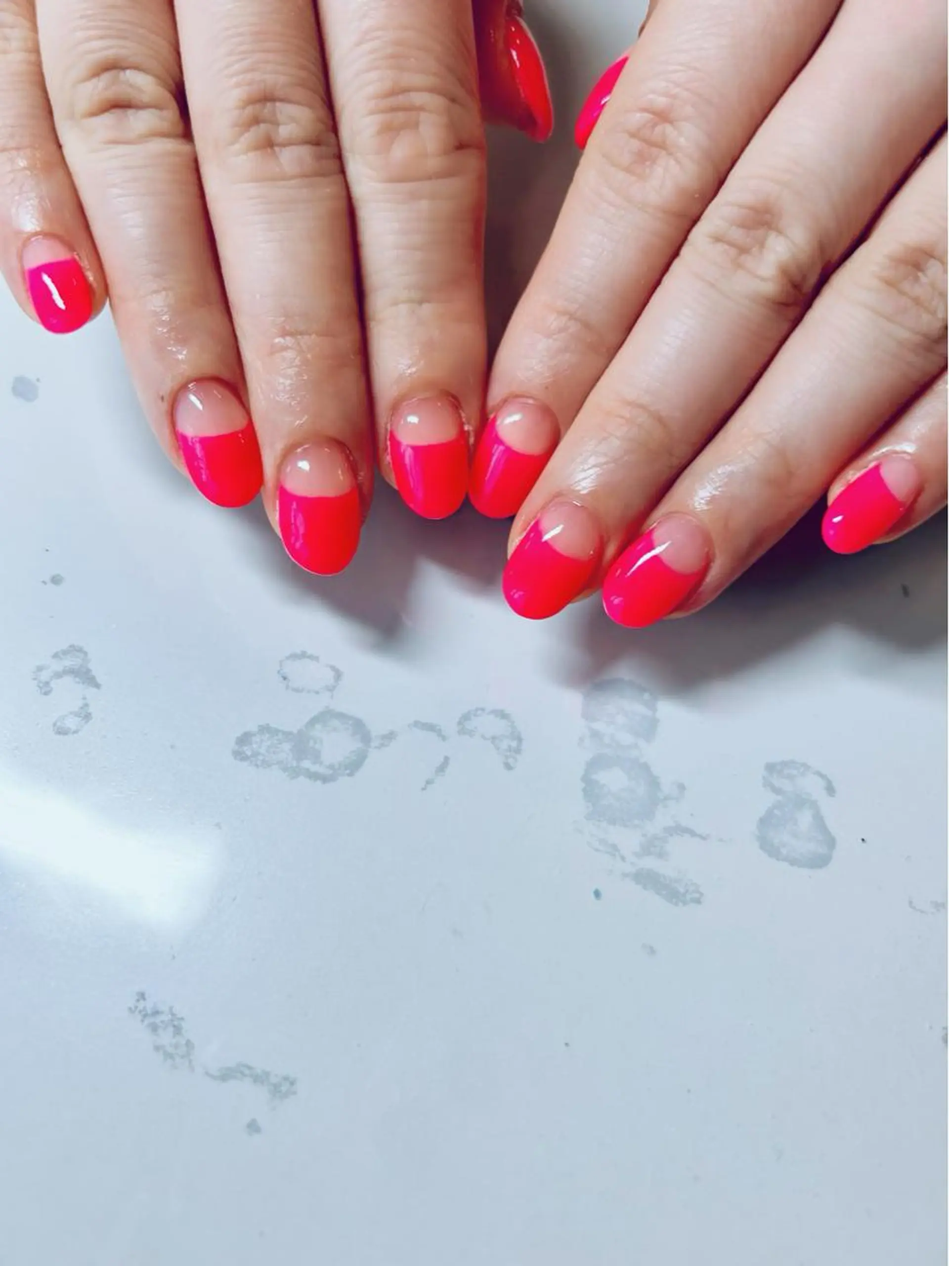 ネイル フレンチネイル 逆フレンチ ネイルパレス所属・ネイルパレス【デザ イン/恵比寿】のネイルデザイン