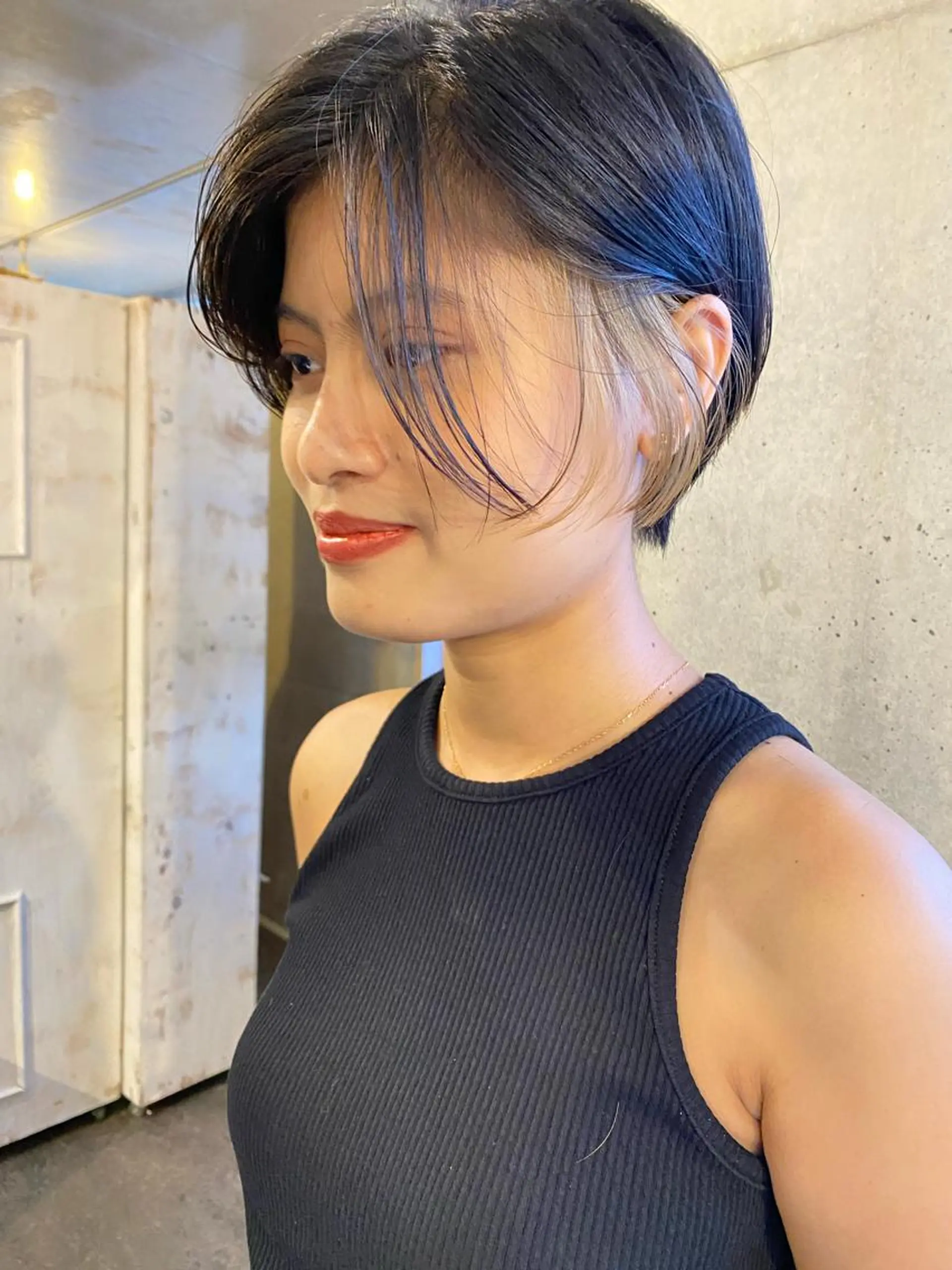 ショート カラー パーマ ヘアアレンジ メンズ キッズ ネイル マツエク・マツパ 黒髪 モリモト サナのヘアスタイル