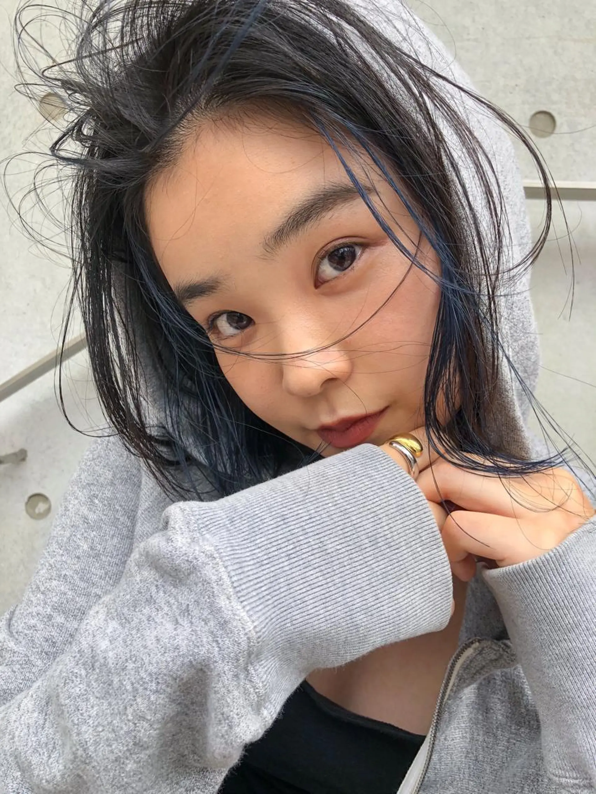 ミディアム カット ヘアカラー トリートメント nessヤマサキ リュウタのヘアスタイル