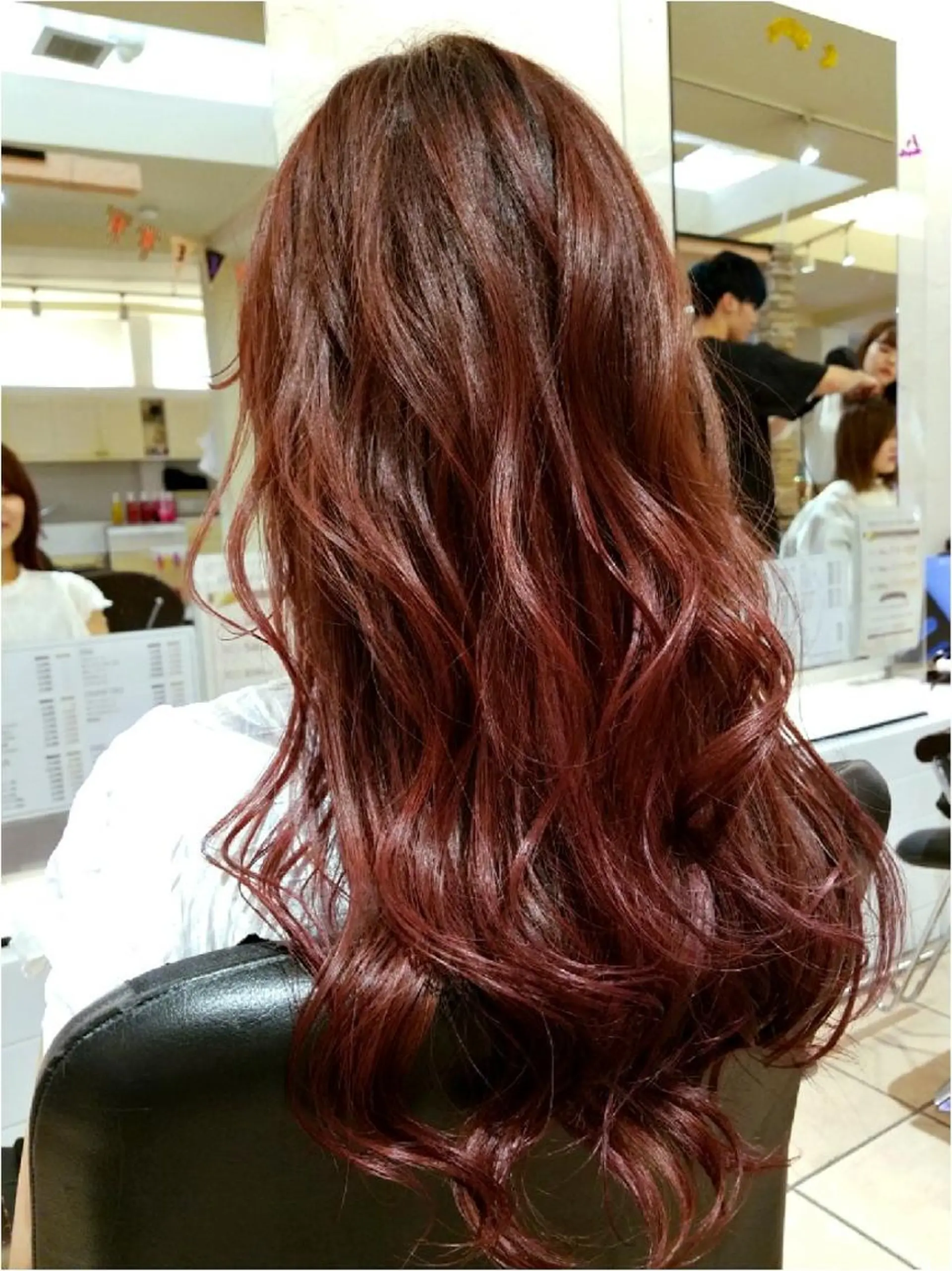 ロング カラー ヘアアレンジ ボルドーカラー グラデーションカラー 【髪質改善美容師】t occa茨木篠原健太のヘアスタイル