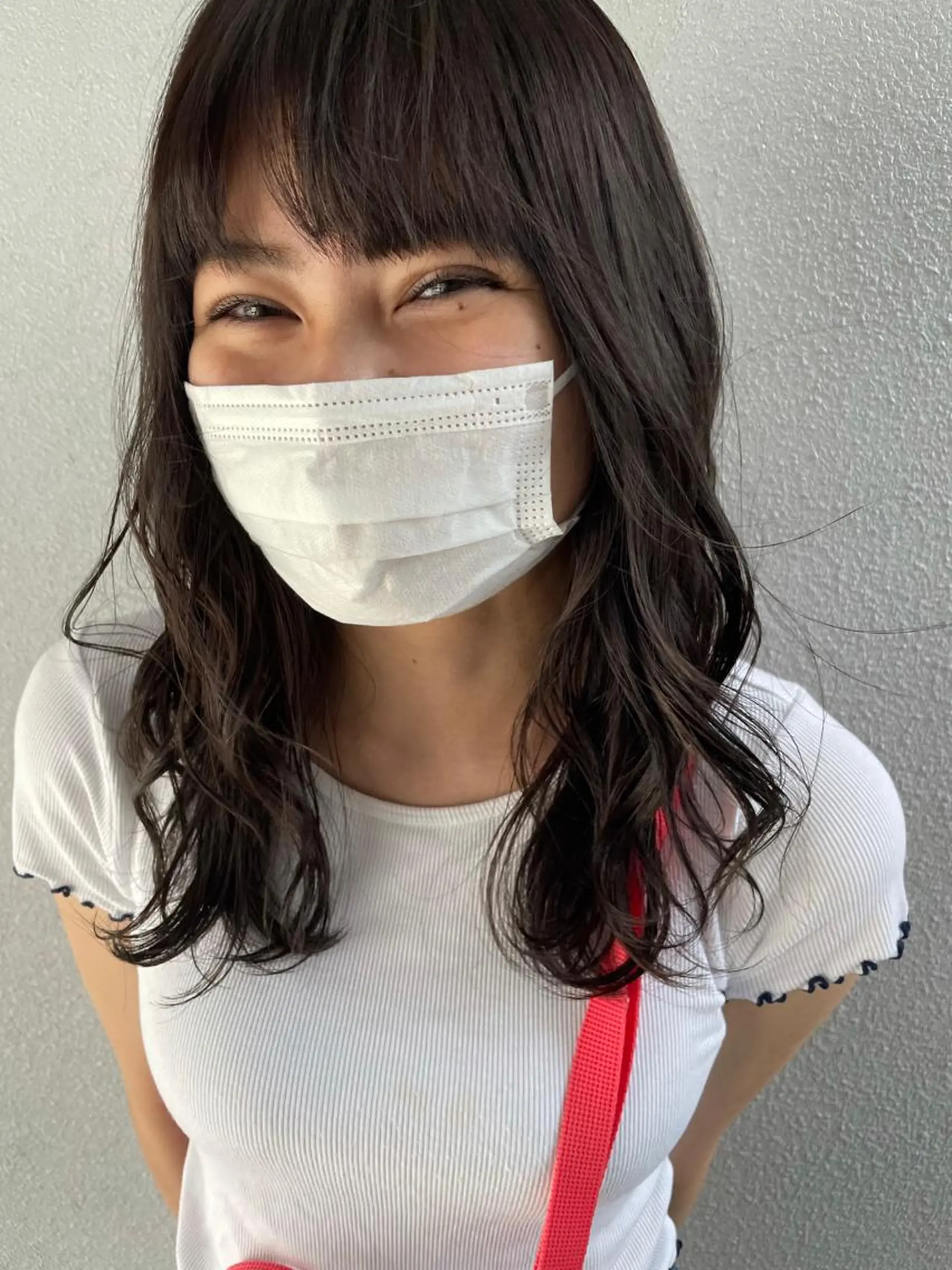 ミディアム 切りっぱなしボブ ショートボブ ミディアムパーマ ミストバング ボブ カット ヘアカラー パーマ トリートメント C’LD hair  produce /シールドヘア所属・モテ髪/ボブ/ショー ト/アダチフウトのヘアスタイル