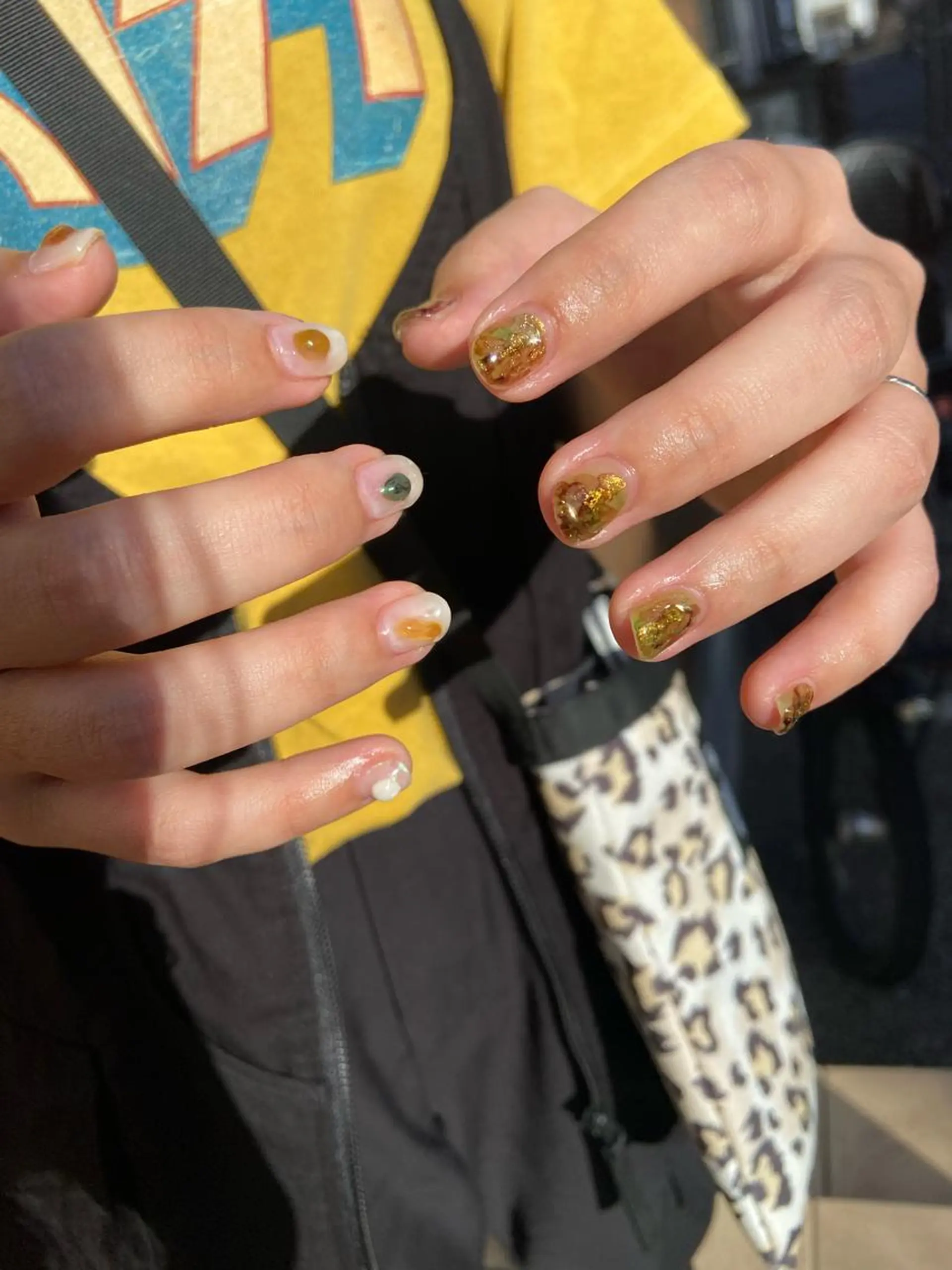 ネイル アートネイル ミラーネイル ニュアンスネイル ショートネイル . unffのネイルデザイン