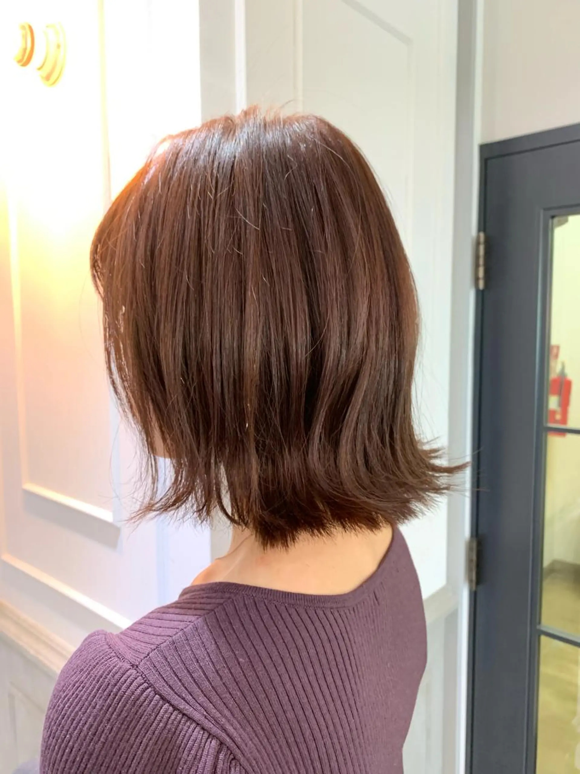 ミディアム カラー 髪質改善🩵艶髪 ストレート🩵山口のヘアスタイル