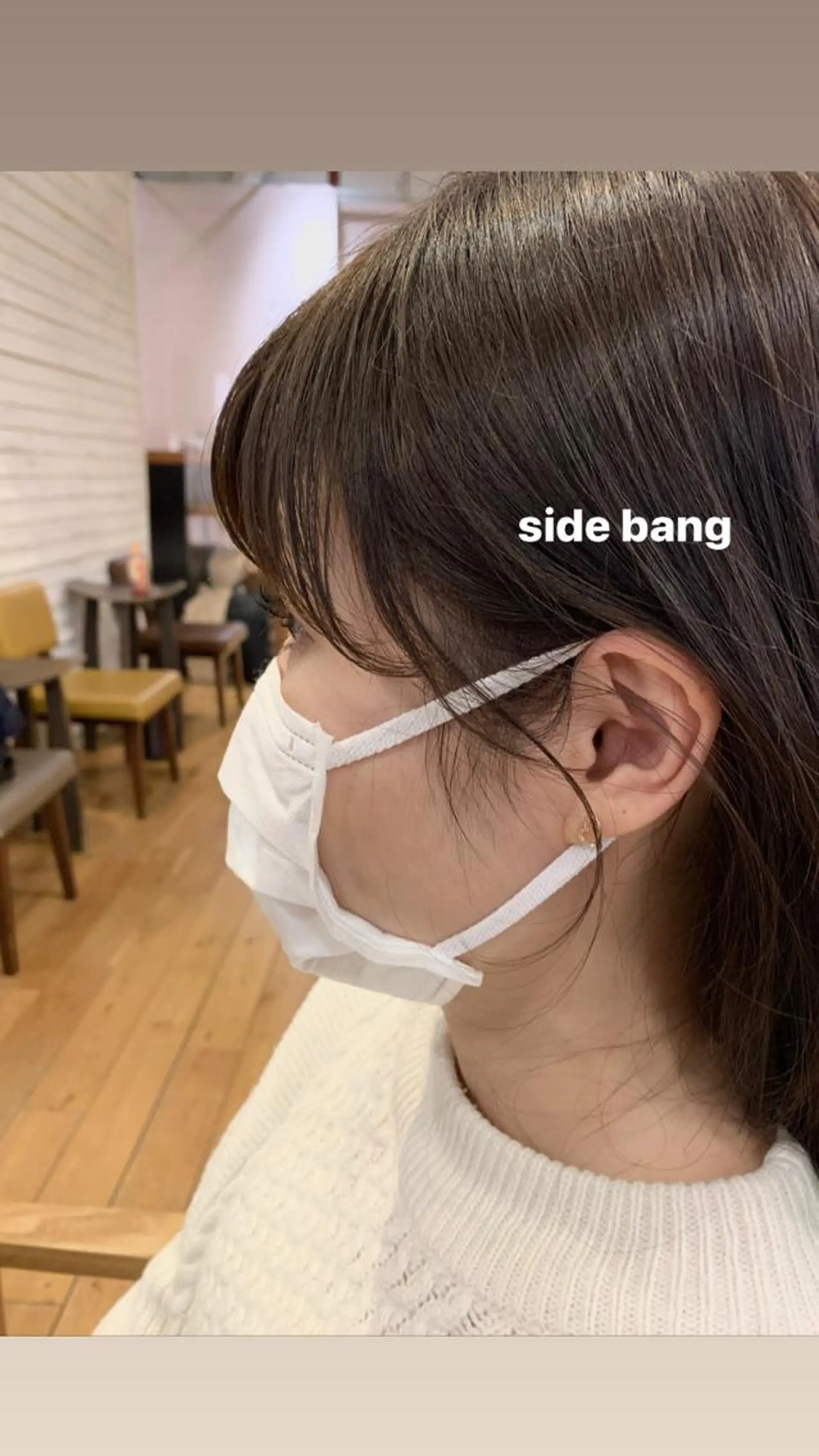 ミディアム ヘアアレンジ おくれ毛 サイドバング カット 顔周りカット/アレン ジ/カラー小野寺紗良のヘアスタイル