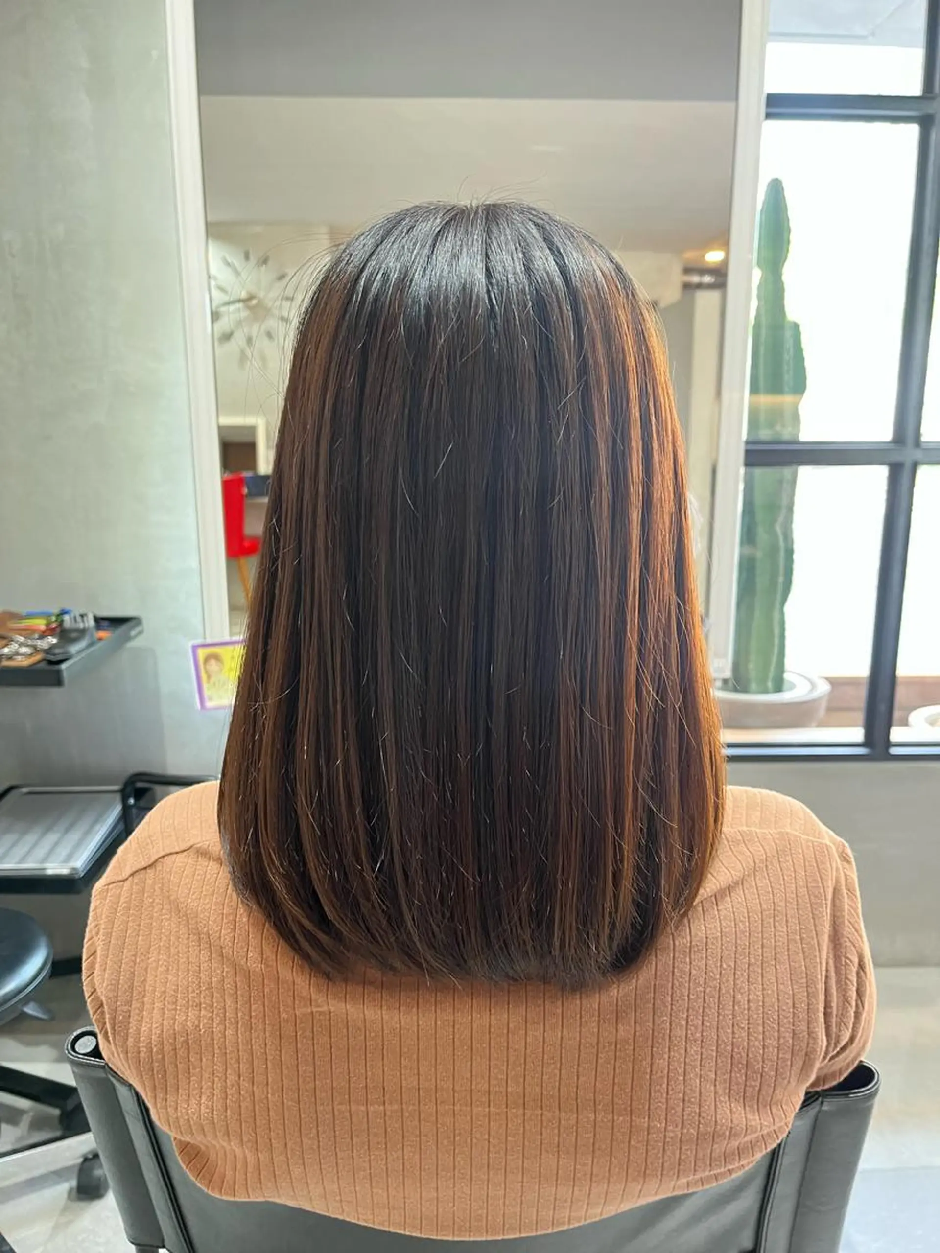 セミロング カラー 縮毛矯正/髪質改善/ ハイトーン/Makoのヘアスタイル