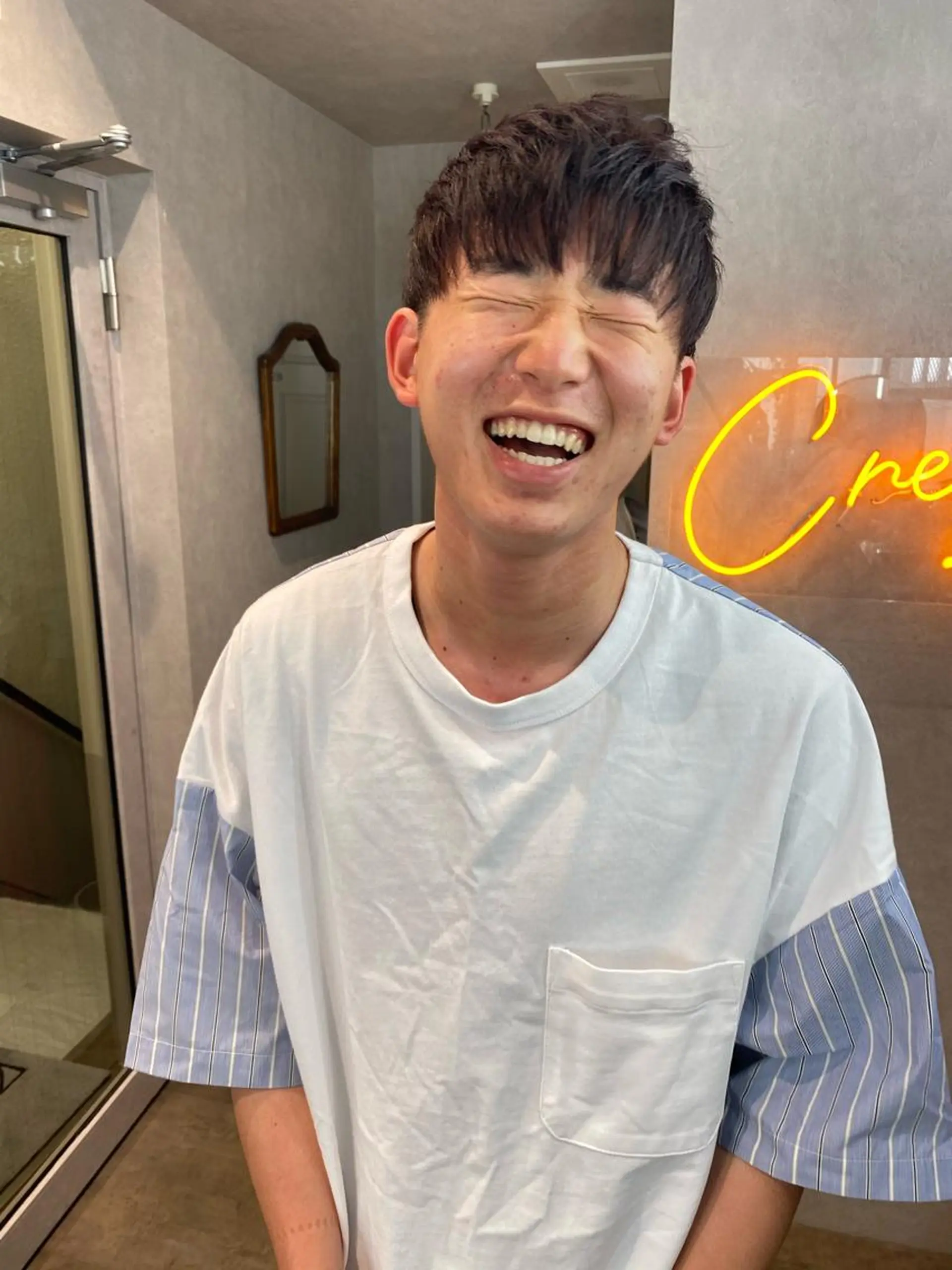 ショート カラー パーマ ヘアアレンジ メンズ XENA表参道 MIKUのヘアスタイル