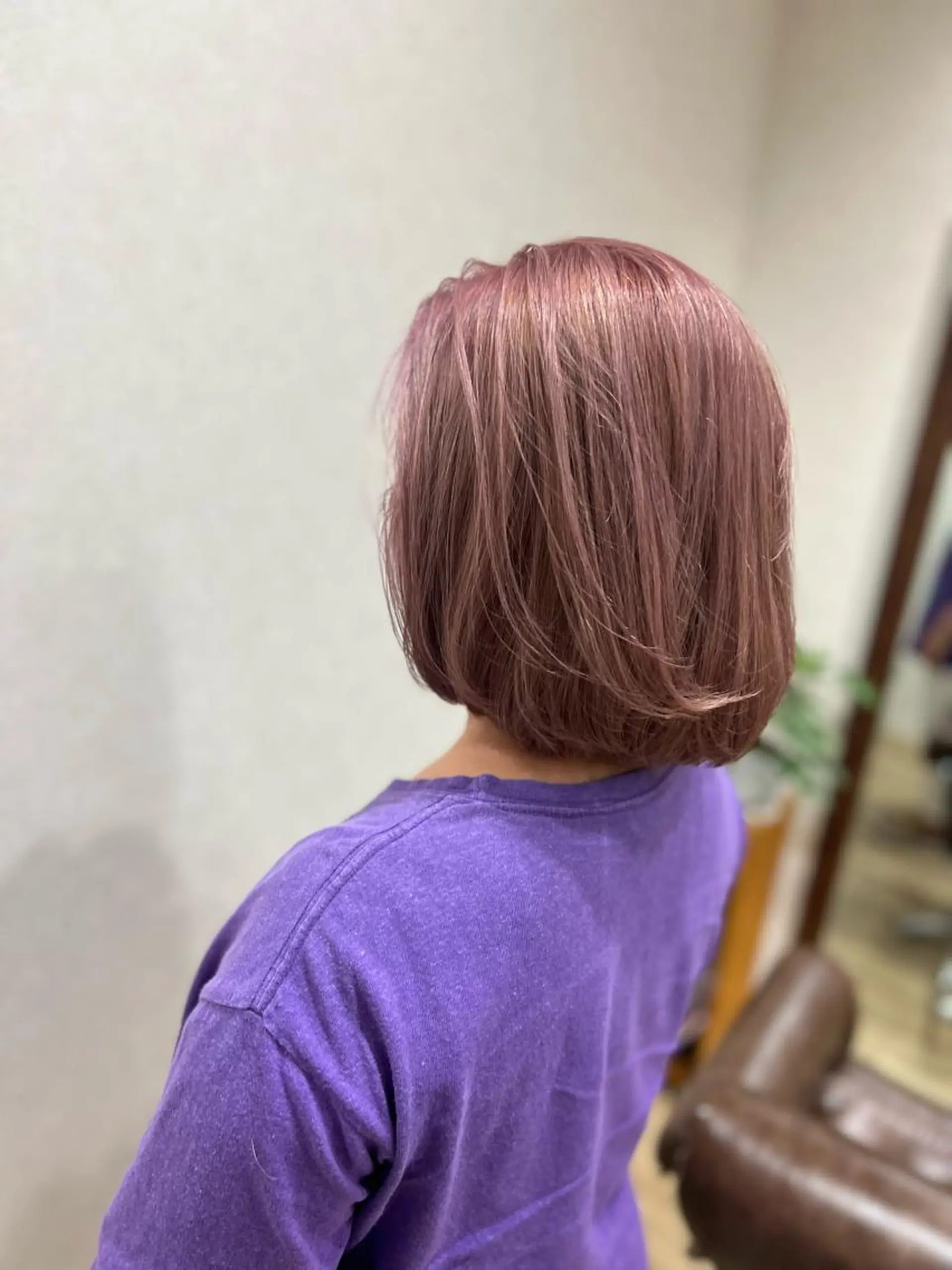 ミディアム カラー ラベンダーカラー ラベンダーピンク ピンクカラー 🍇おぐら めぐみ🍇のヘアスタイル