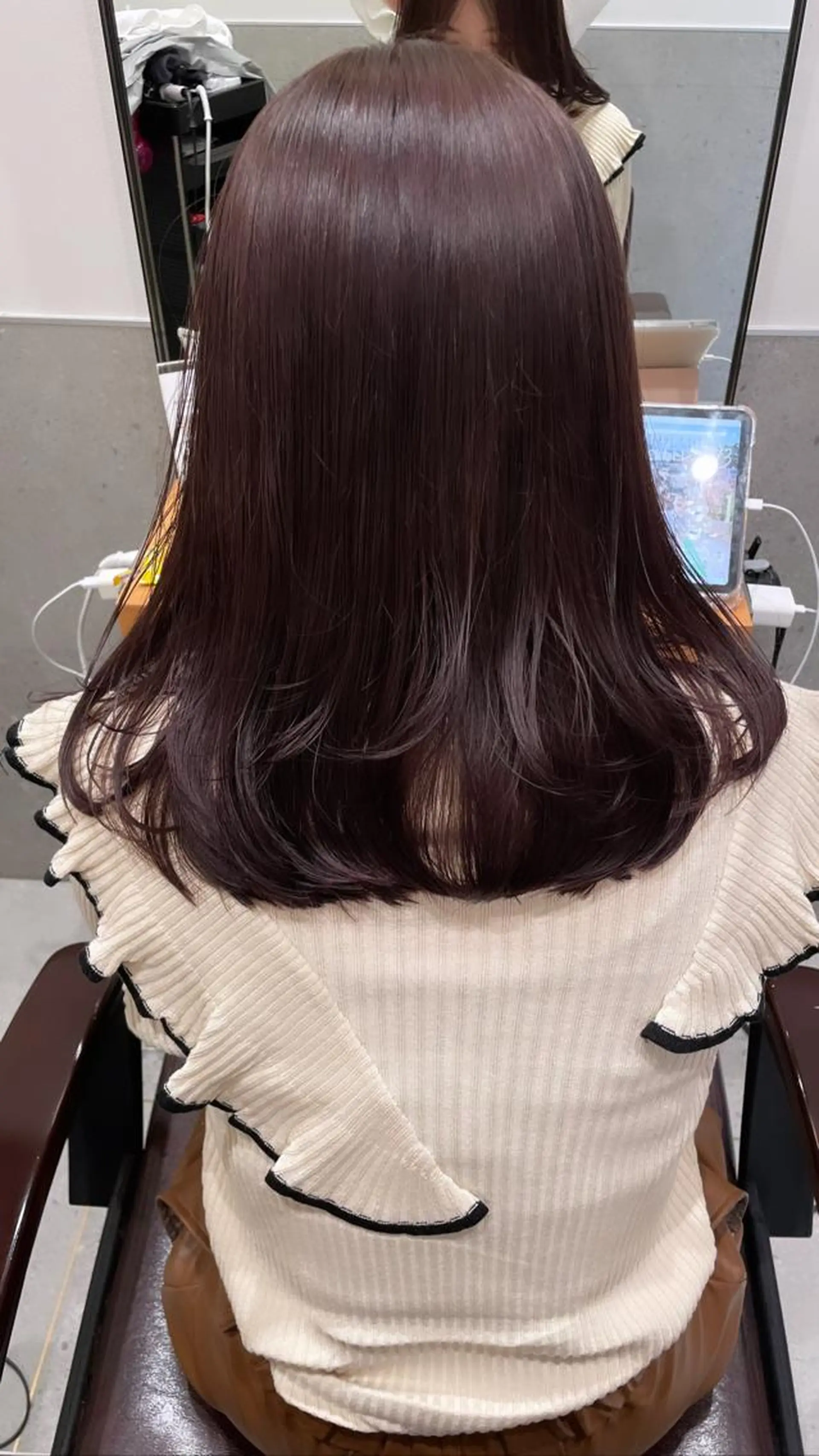 セミロング カラー classic 新横浜所属・大人girly🛋️ 🤍yukakoのヘアスタイル