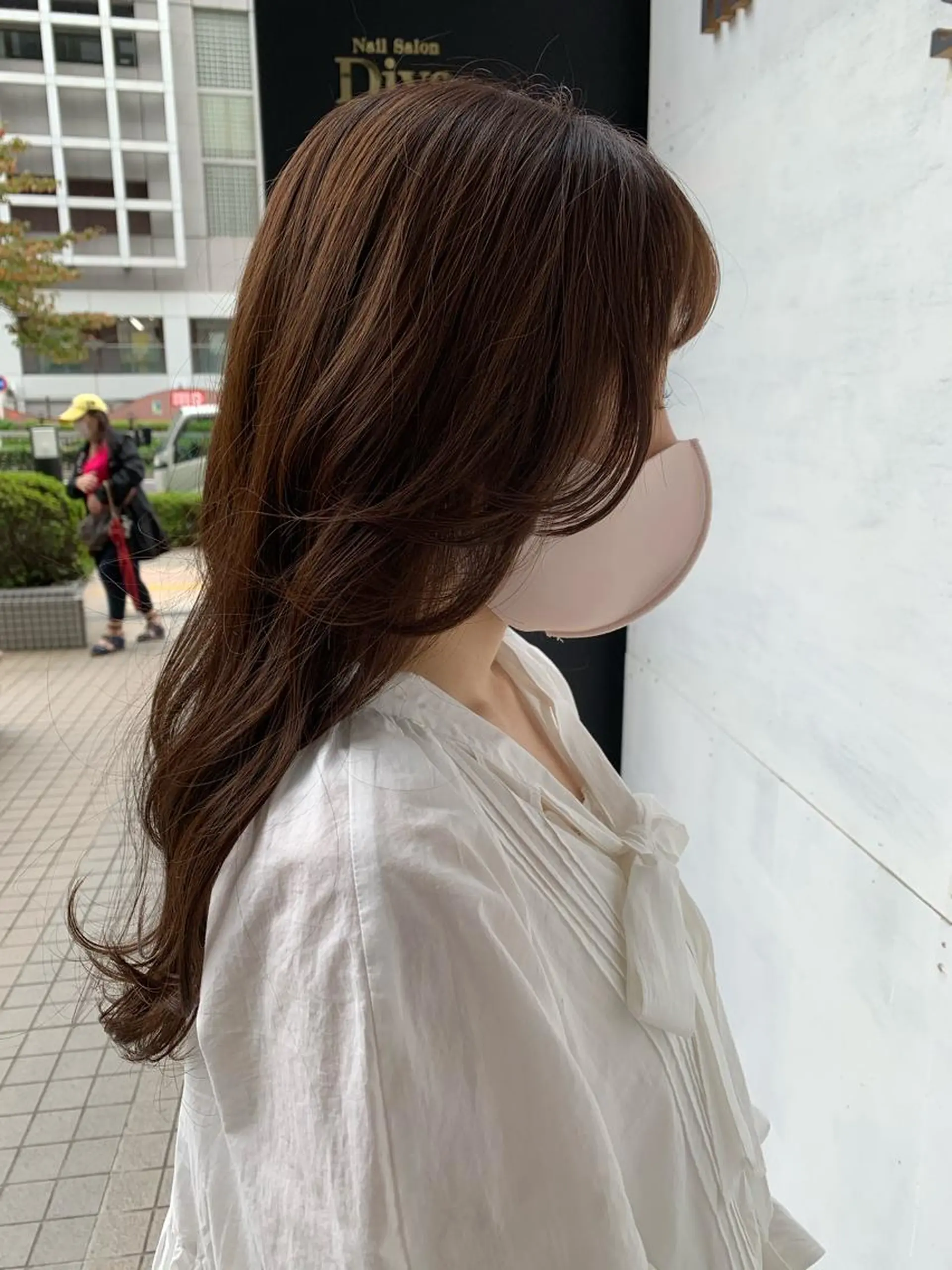 ロング カラー 韓国風ヘア カット トリートメント Zina天王寺 CHIAKIのヘアスタイル