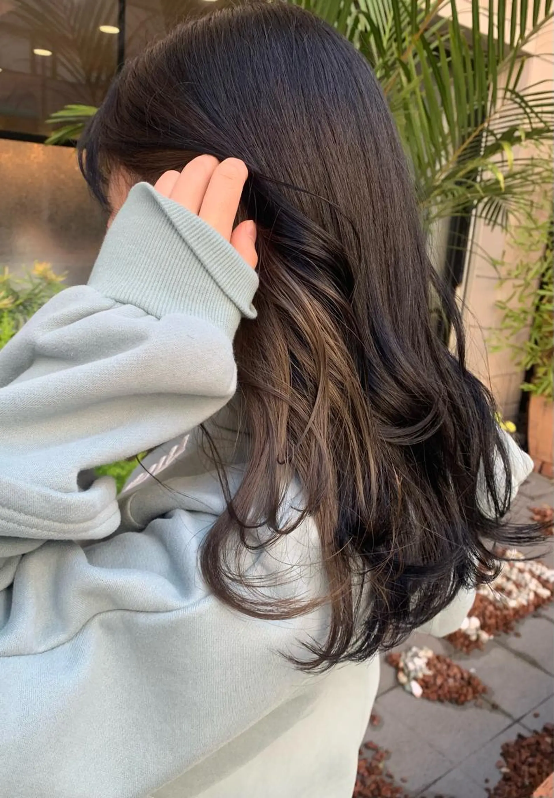 セミロング カラー イヤリングカラー ヘアカラー SHIAN 八王子👼鬼塚さやかのヘアスタイル