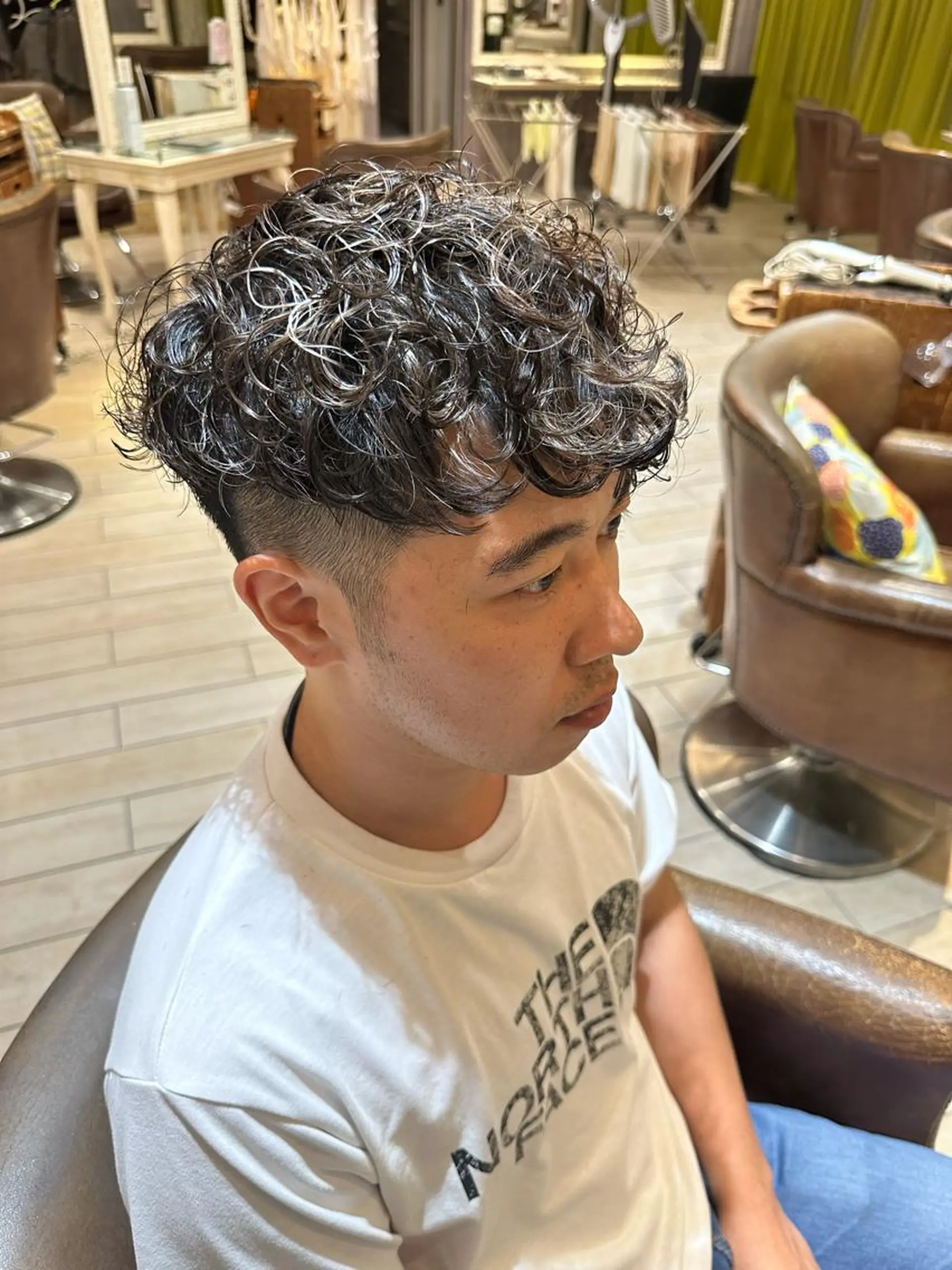 パーマ メンズ カット パーマ 増渕 駿介のヘアスタイル