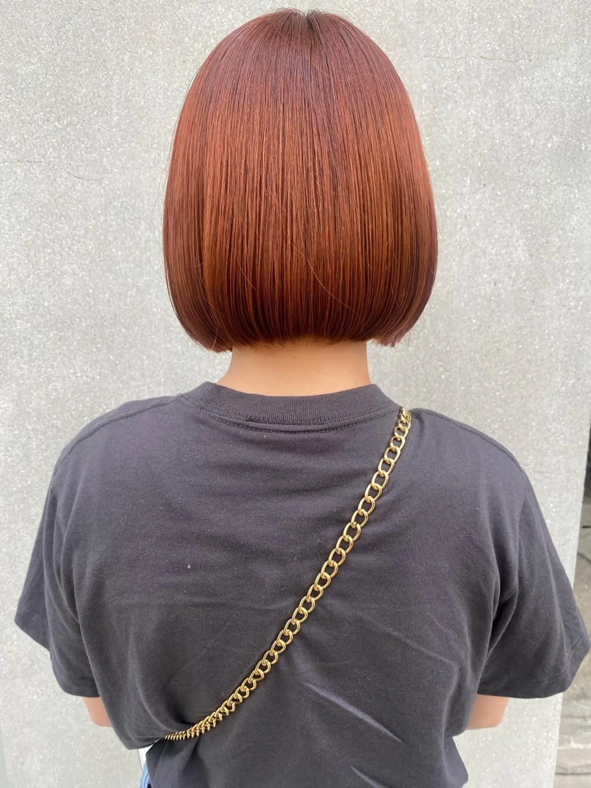 カラー ブリーチ ブリーチなしカラー オレンジ ヘアカラー AYANE 韓国ヘア /レイヤーカットのヘアスタイル