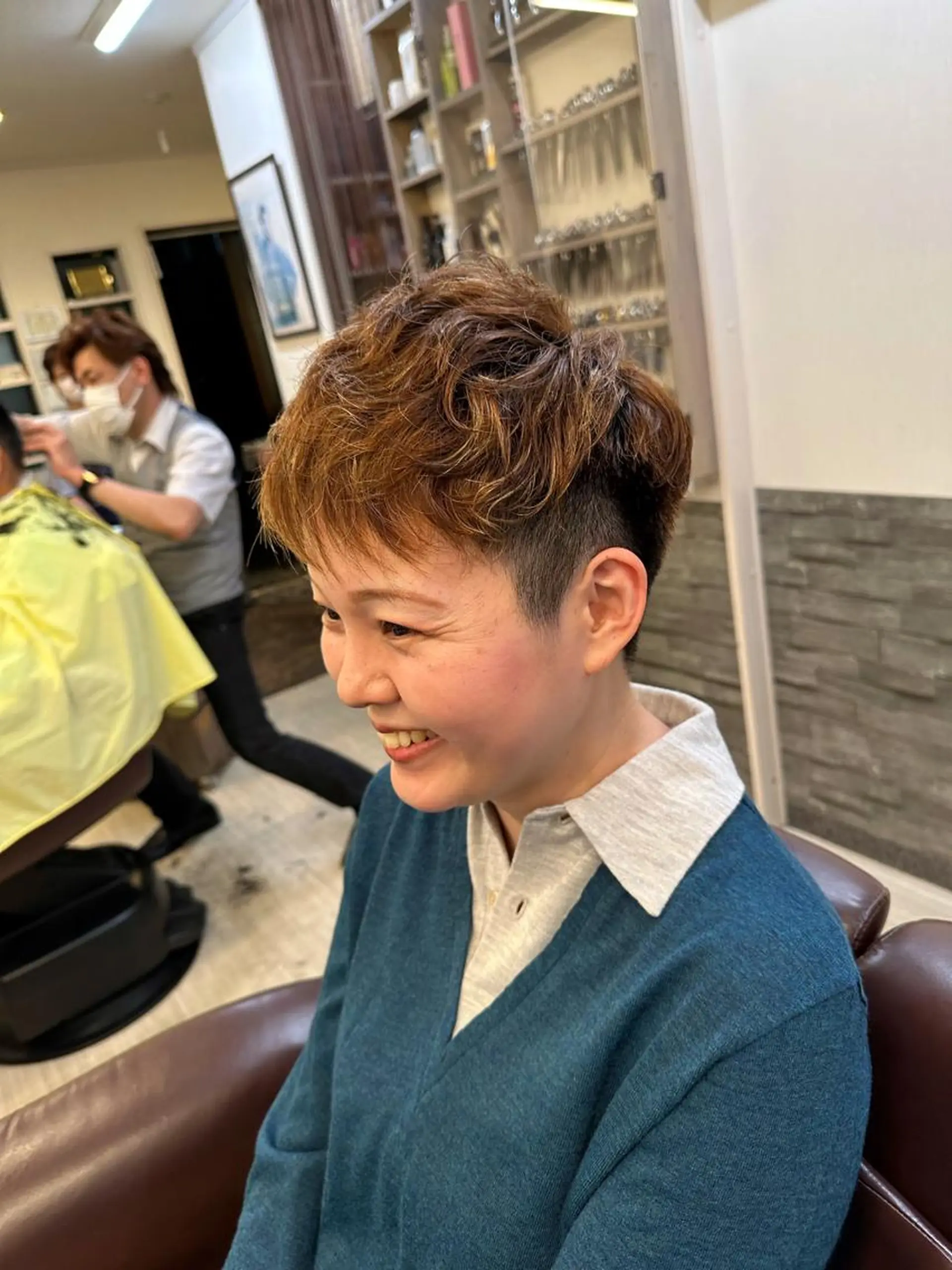 ショート パーマ 仲川 遼のヘアスタイル