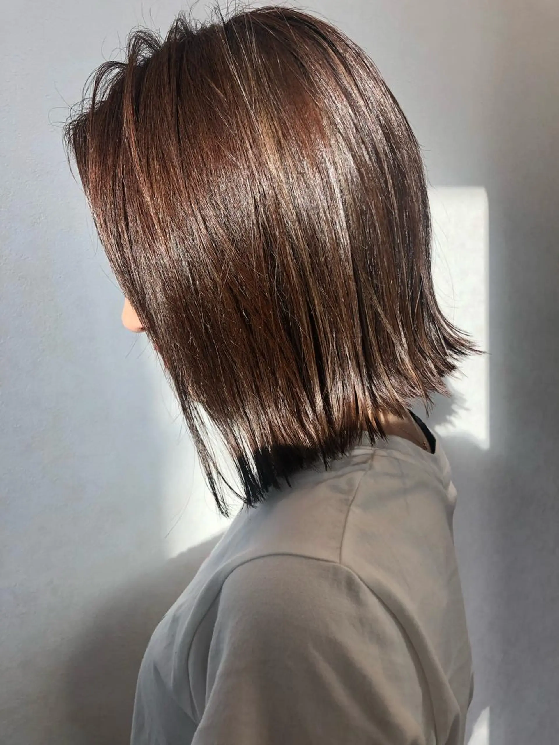 ミディアム カラー ベージュカラー ハイライトカラー ハイライト カット ヘアカラー トリートメント 透明感♡︎♡︎ 佐々木早苗のヘアスタイル