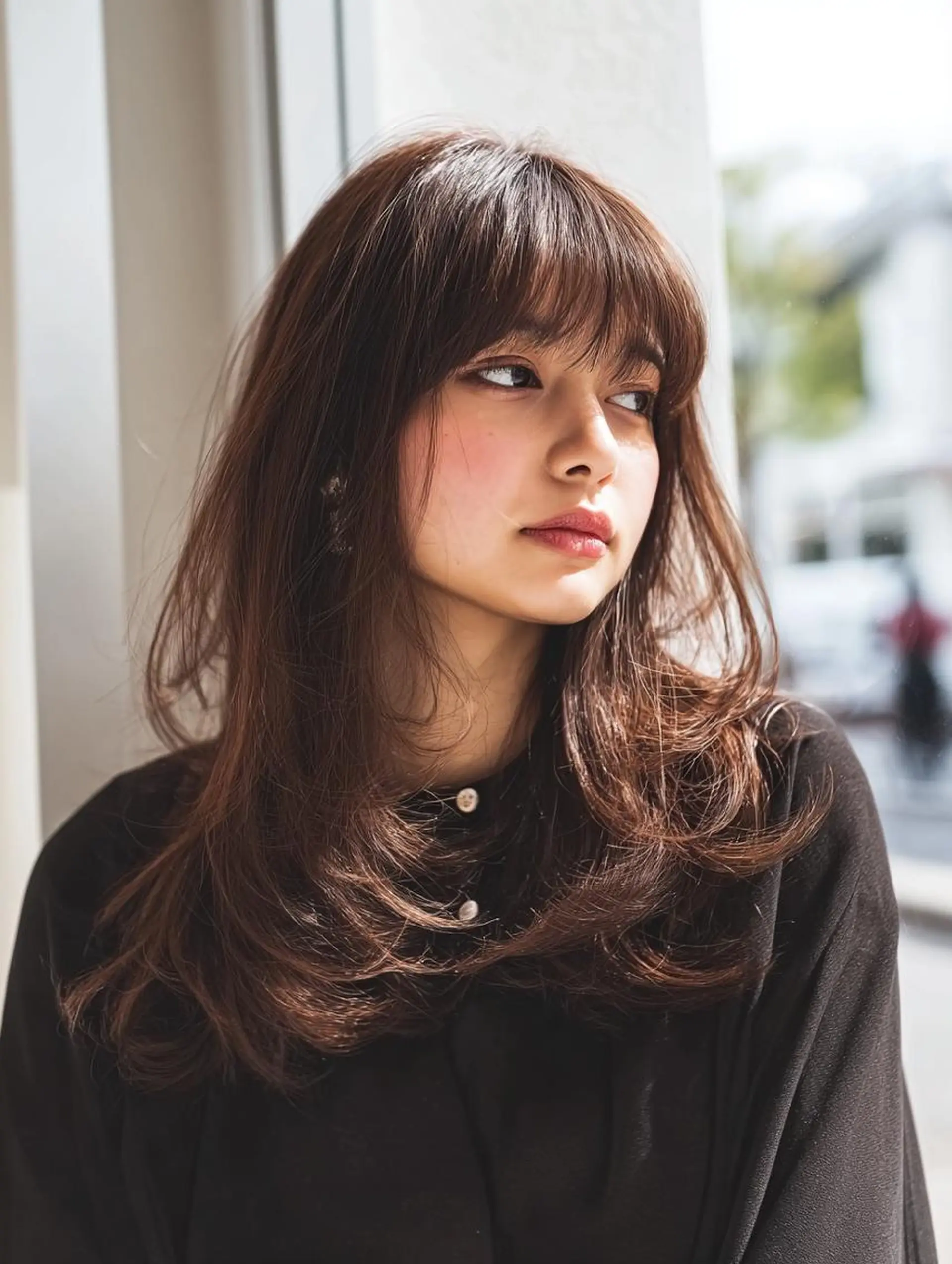 セミロング ハッシュカット 髪質改善 レイヤーカット 縮毛矯正 トリートメント カット ヘアカラー トリートメント 生艶髪＆レイヤー🔔 渋谷お薦めNo.1✨のヘアスタイル