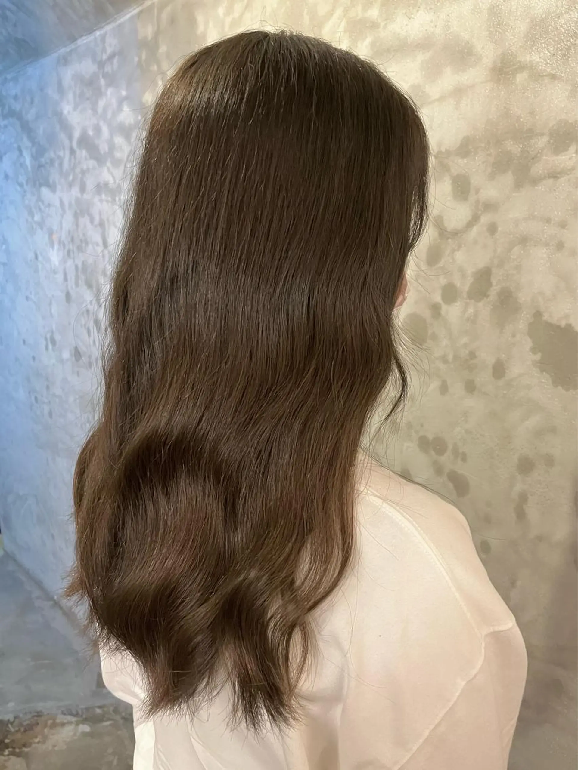 セミロング カラー ブラウンカラー オリーブブラウン FUJINO RYOのヘアスタイル