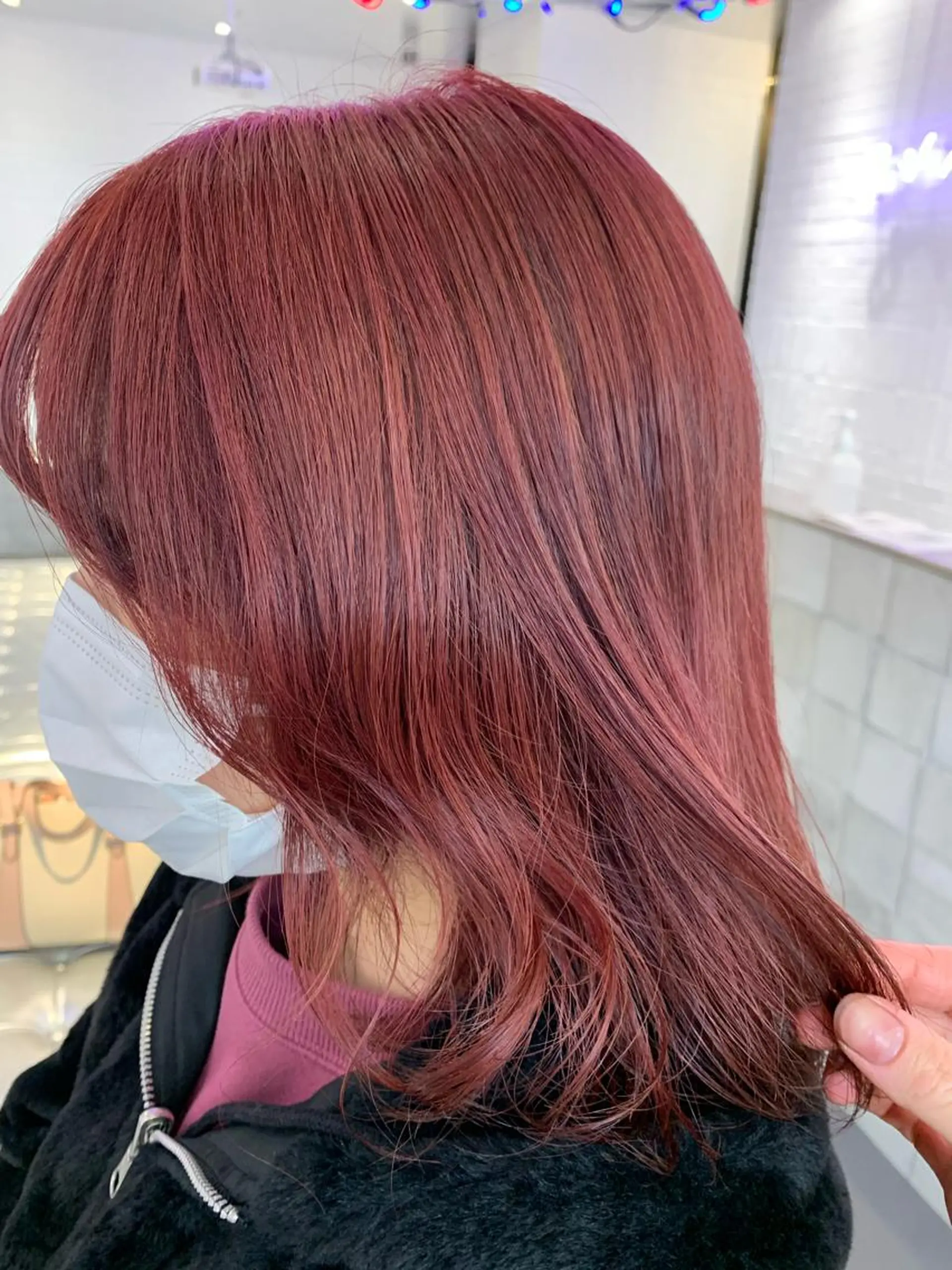 ショート カラー ブリーチ レイヤー🩵透明感 ೀユイ🌙のヘアスタイル