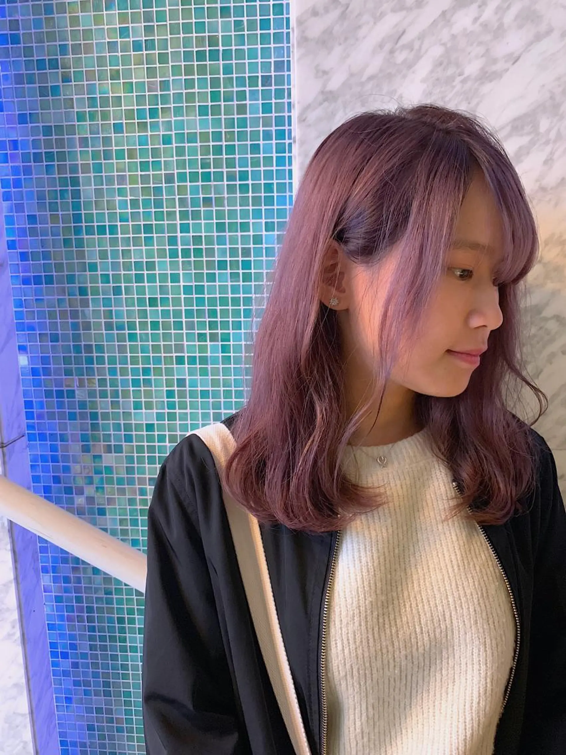 ロング カラー SAKURA 原宿所属・なかの たくみのヘアスタイル