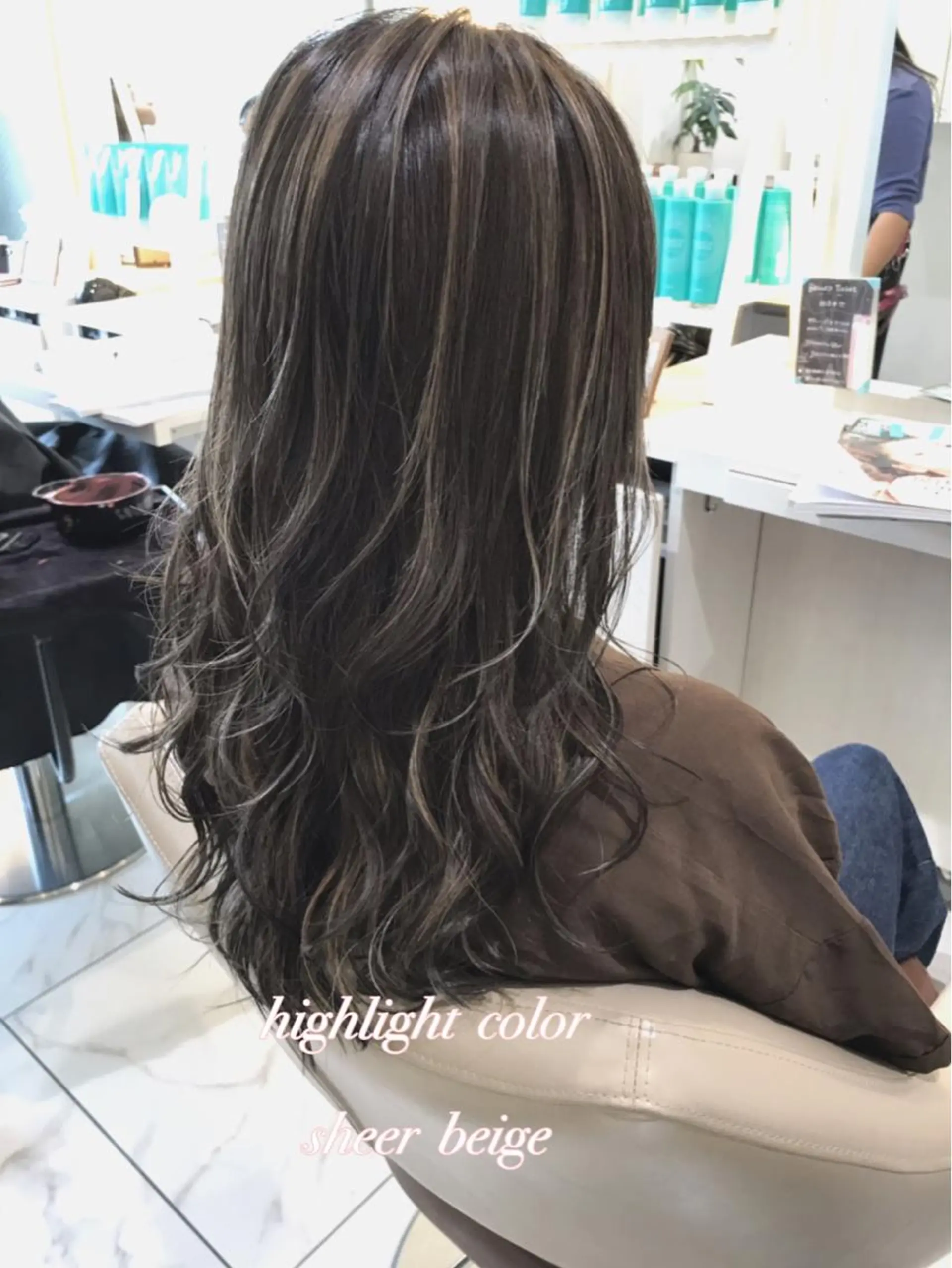 ミディアム カラー ベージュカラー ハイライトカラー ハイライト カット ヘアカラー 山崎俊輔/髪質改善 /バレイヤージュのヘアスタイル