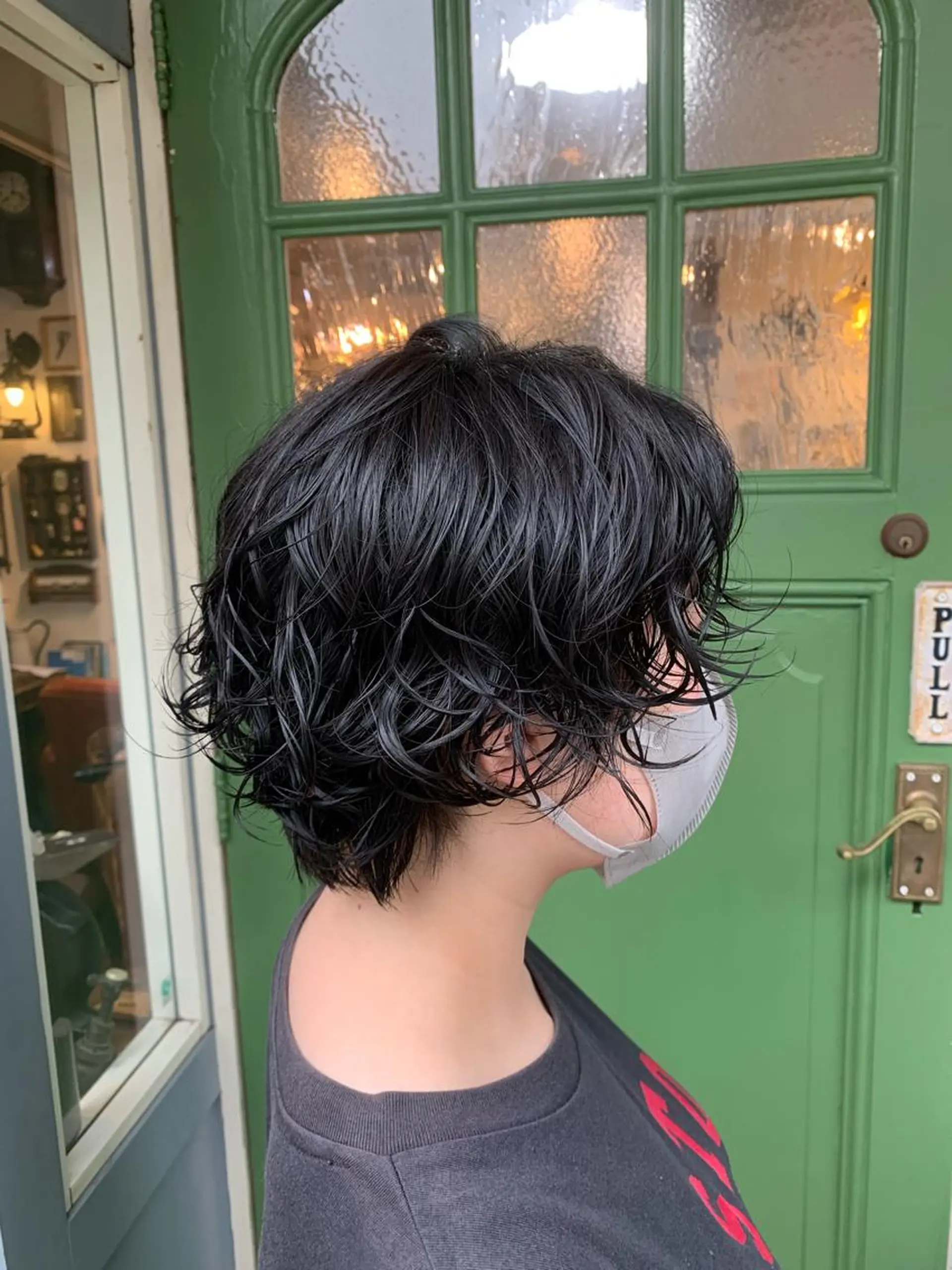 ショート パーマ カット パーマ トリートメント 清水千優/パーマ/透 明感カラー/メンズのヘアスタイル