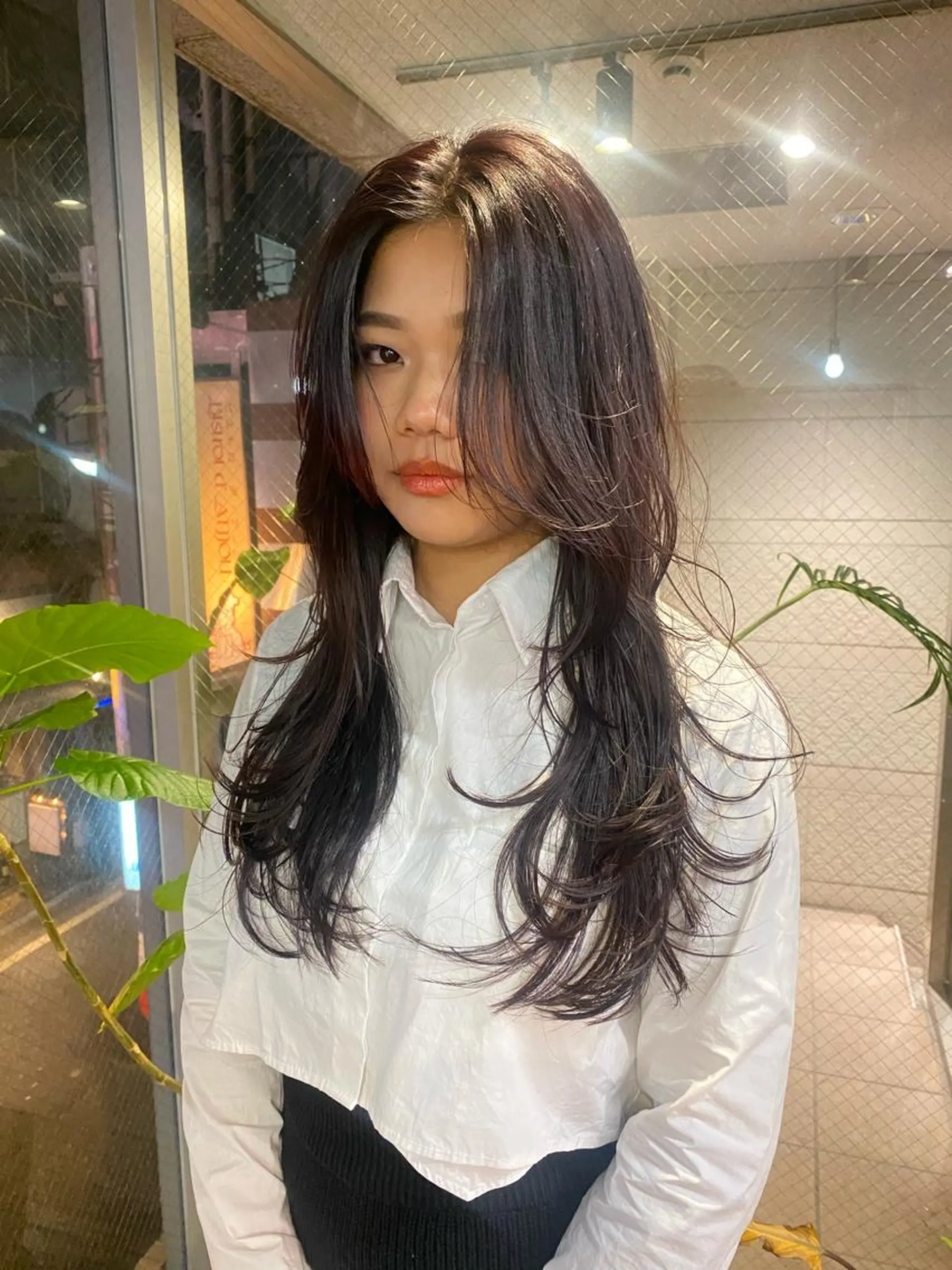 セミロング カラー ヘアアレンジ レイヤーカット GIVET (ジヴェ)所属・撮影モデル募集 🦋soemikaのヘアスタイル