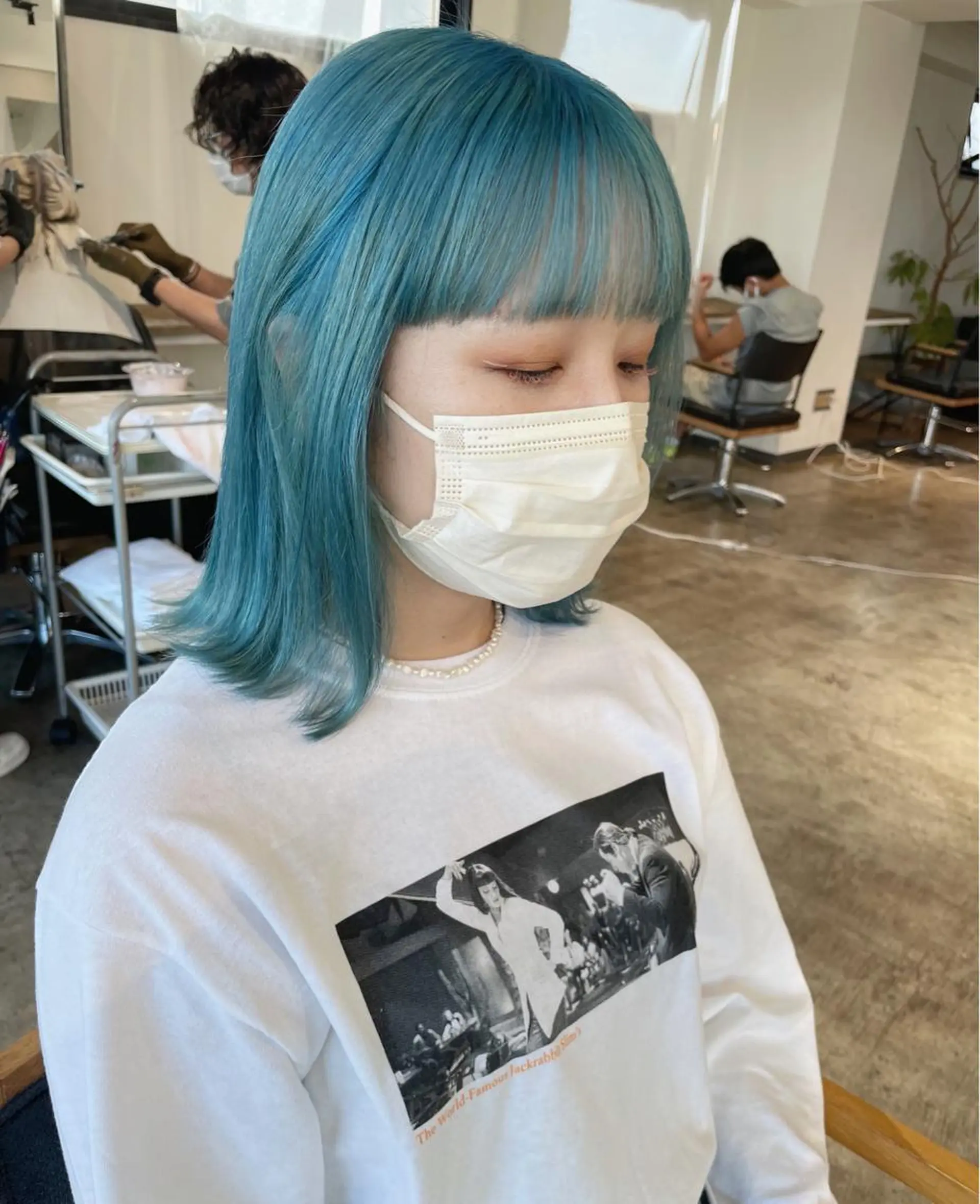 ミディアム カラー ヘアカラー トリートメント ヘアセット ✨艶ブリーチカラー ✨四ノ宮裕己のヘアスタイル
