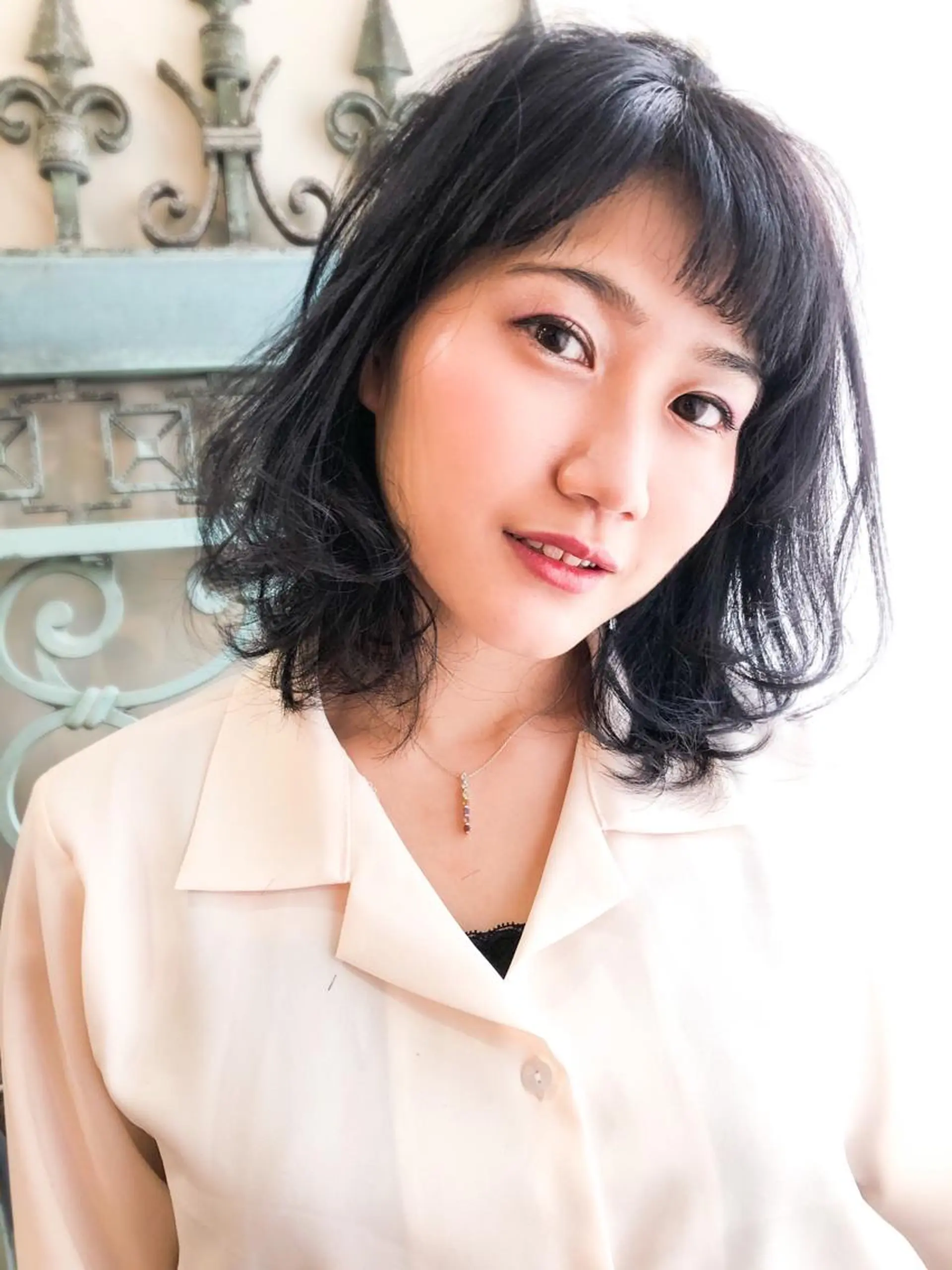 セミロング カラー パーマ ヘアアレンジ メンズ 表参道Lise おおいしおりのヘアスタイル