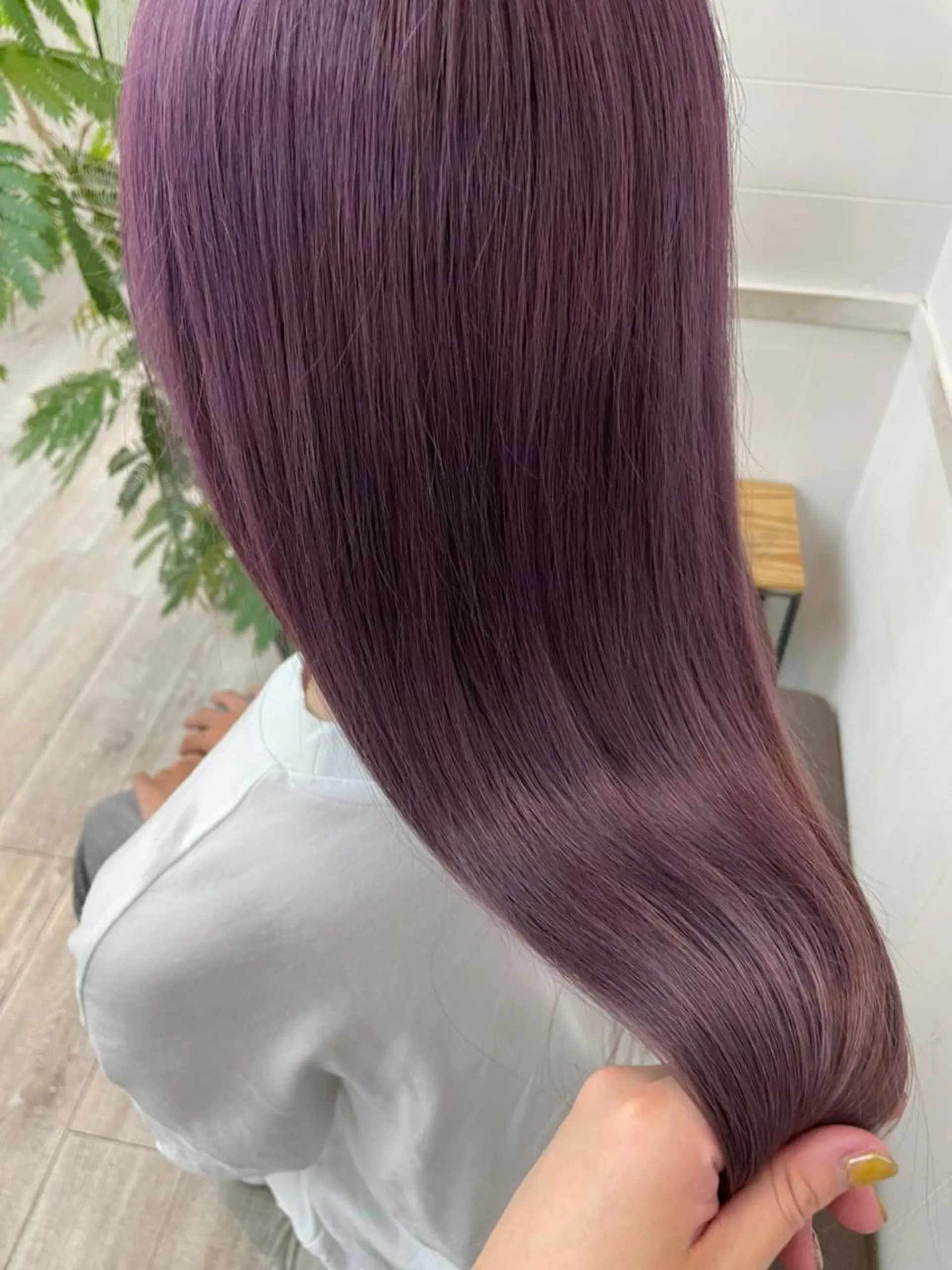 ロング カラー ブリーチ ボブ 似合わせカット 縮毛矯正 トリートメント カット 縮毛矯正 トリートメント N° anfeel 渋谷🪞🫧のヘアスタイル