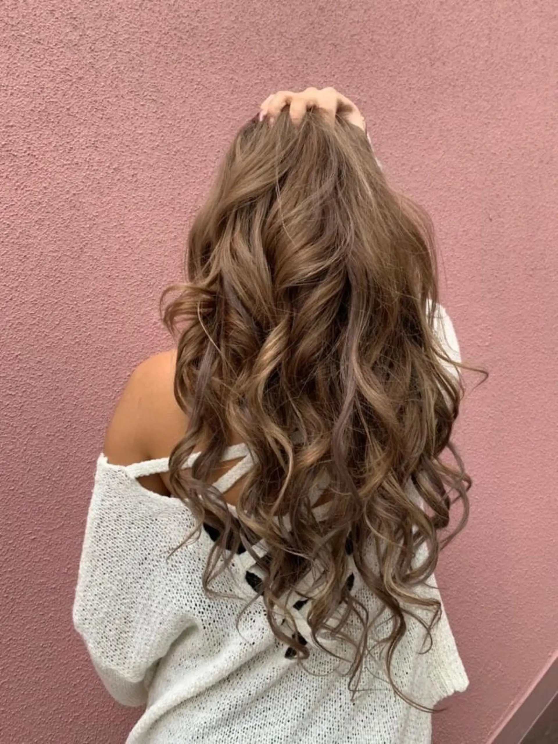 ロング カラー パーマ ヘアアレンジ Device ディバイスのヘアスタイル