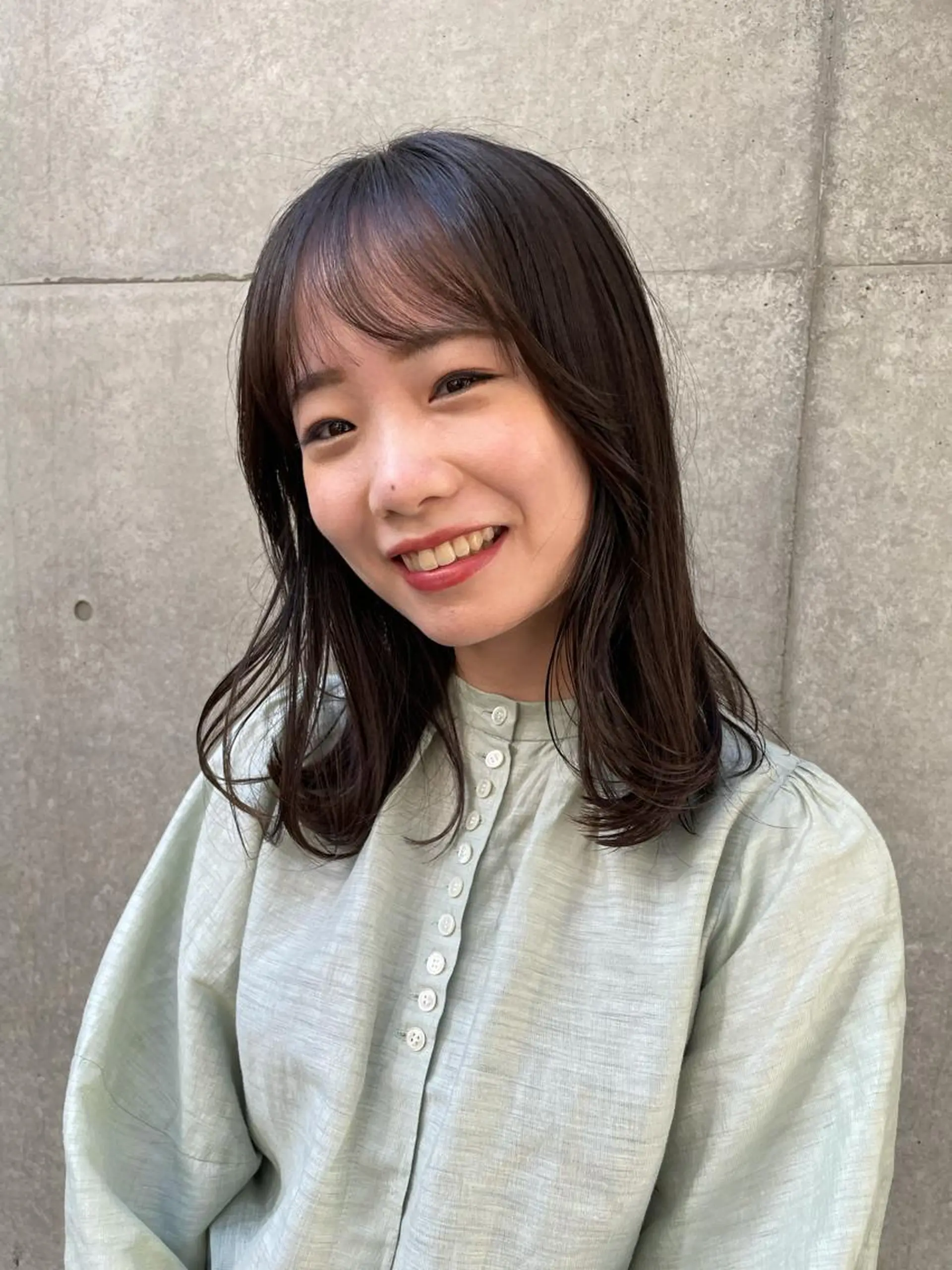 セミロング カット 縮毛矯正 トリートメント ツヤ美髪💐 髪質改善/高山愛来のヘアスタイル