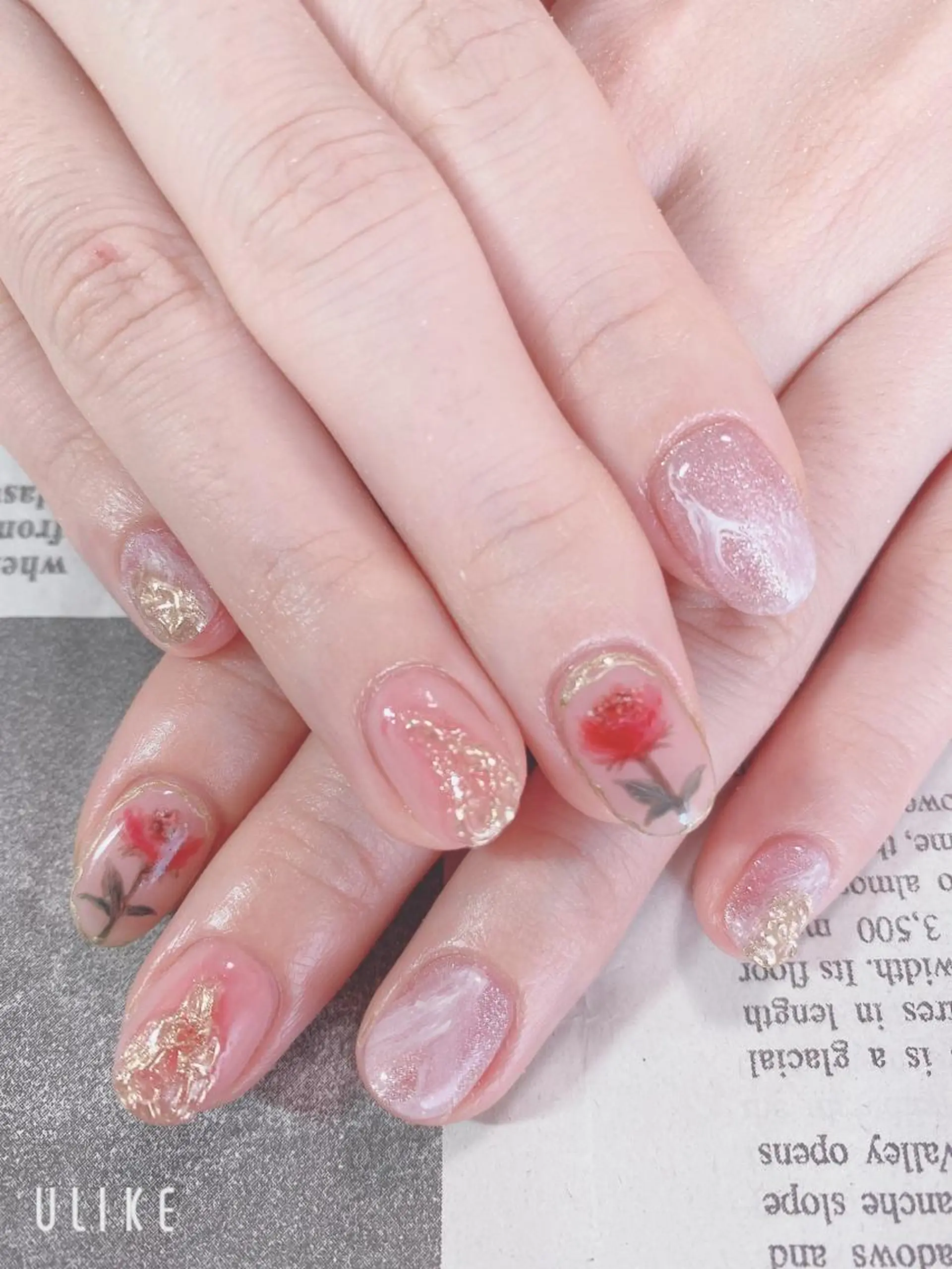 ネイル ミラーネイル ハンドネイル ハンドケア 森山 舞のネイルデザイン