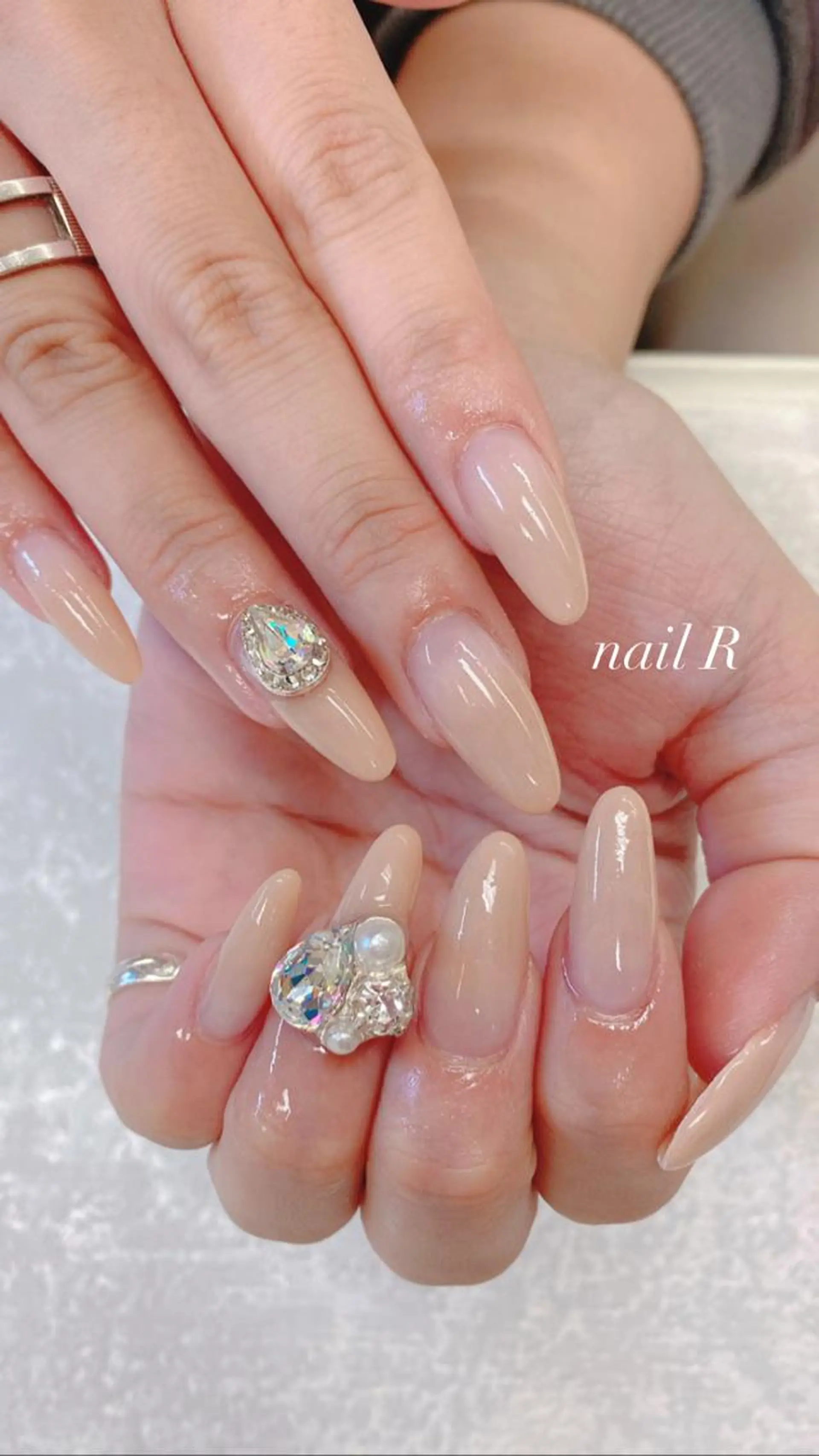 セミロング ハンドネイル JNA認定講師🌸 RIEのネイルデザイン