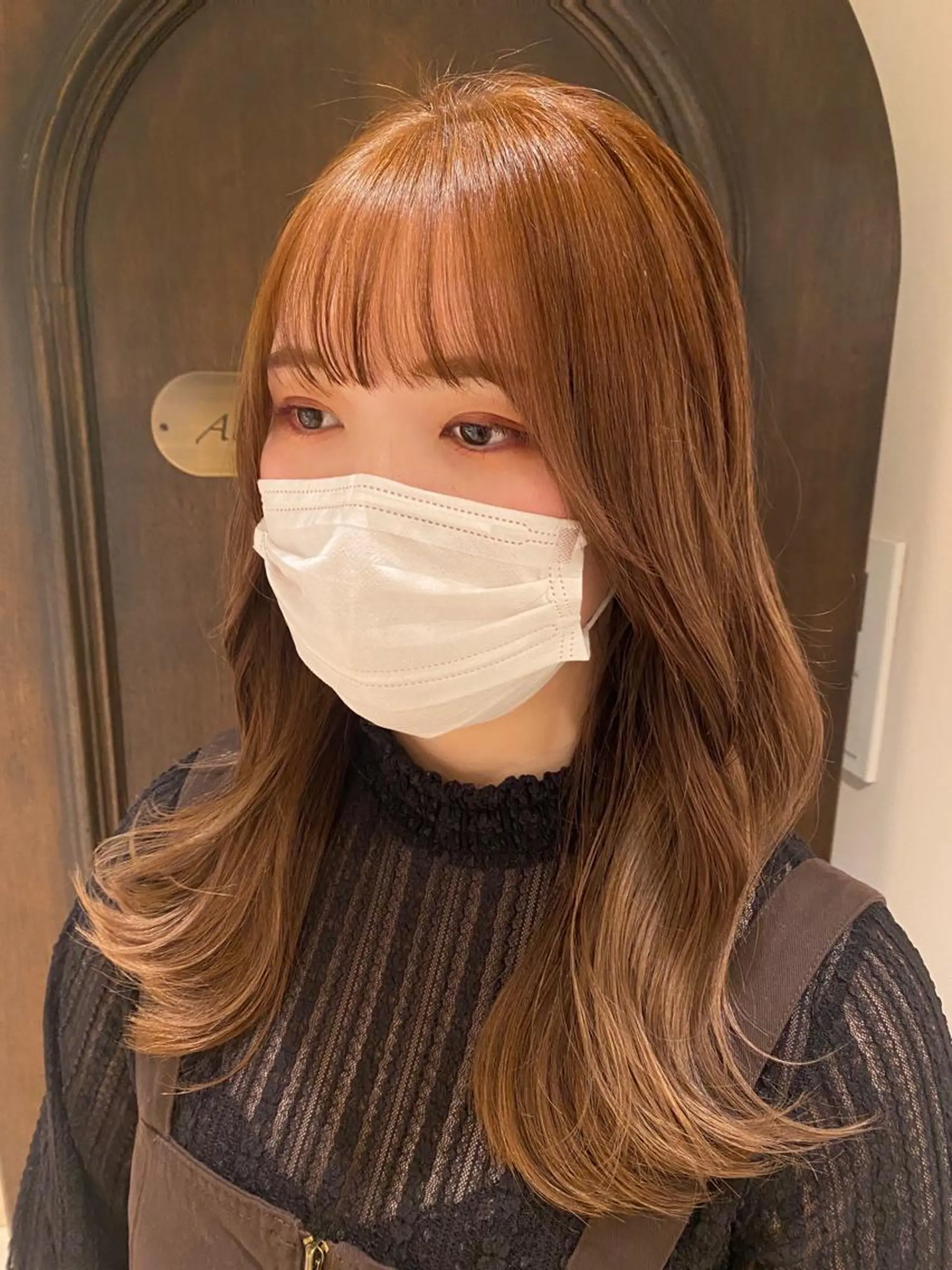 セミロング カラー ベージュカラー ブラウンカラー ブラウンベージュ くびれヘア 顔周りカット カット ヘアカラー トリートメント 顔周り/くびれヘア 韓国ヘア💕風間るなのヘアスタイル