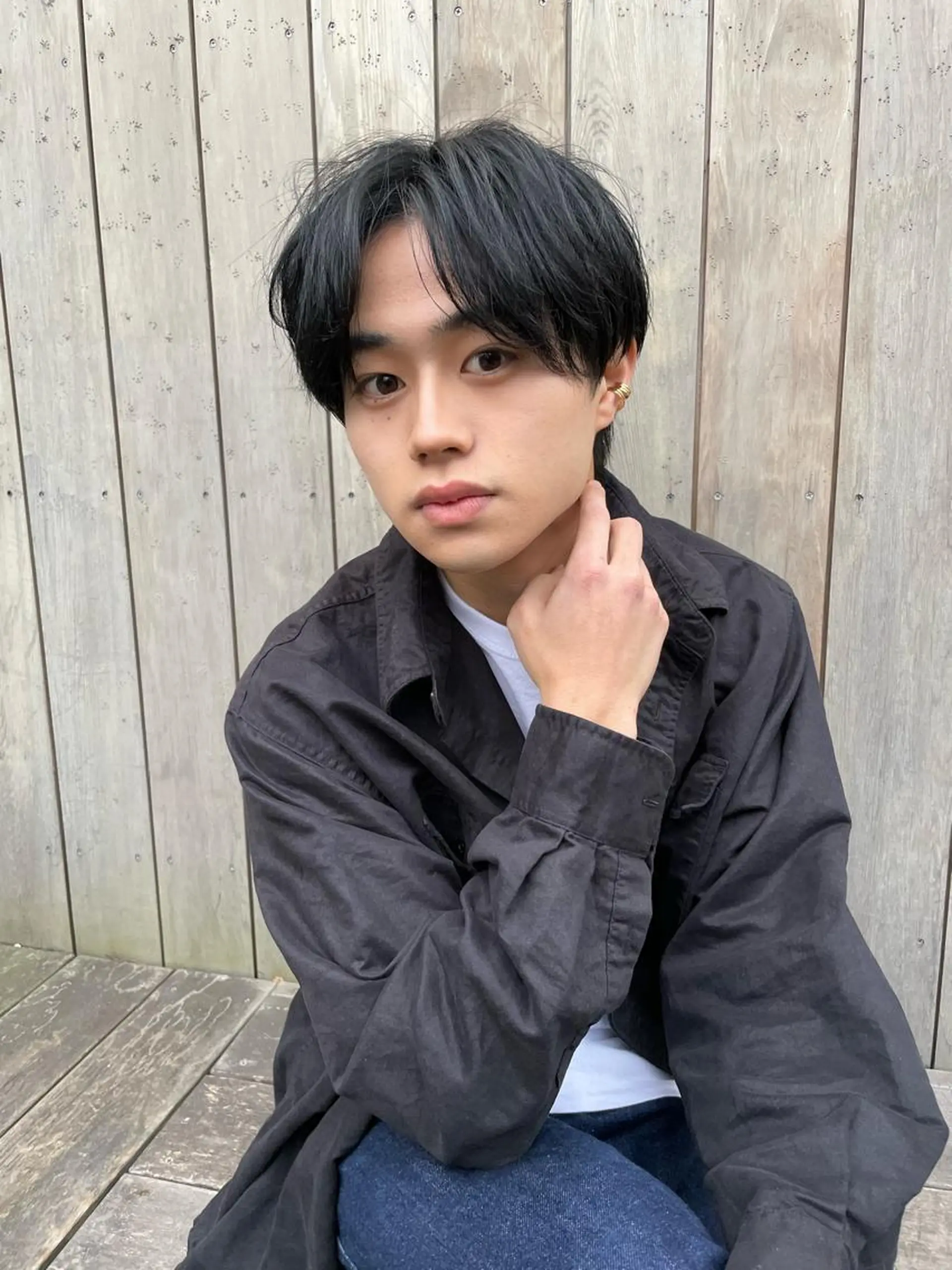 ショート メンズ センターパート メンズ韓国風 韓国風ヘア CiNEMA daikanyama所属・透明感カラー🫧 今泉健太のヘアスタイル