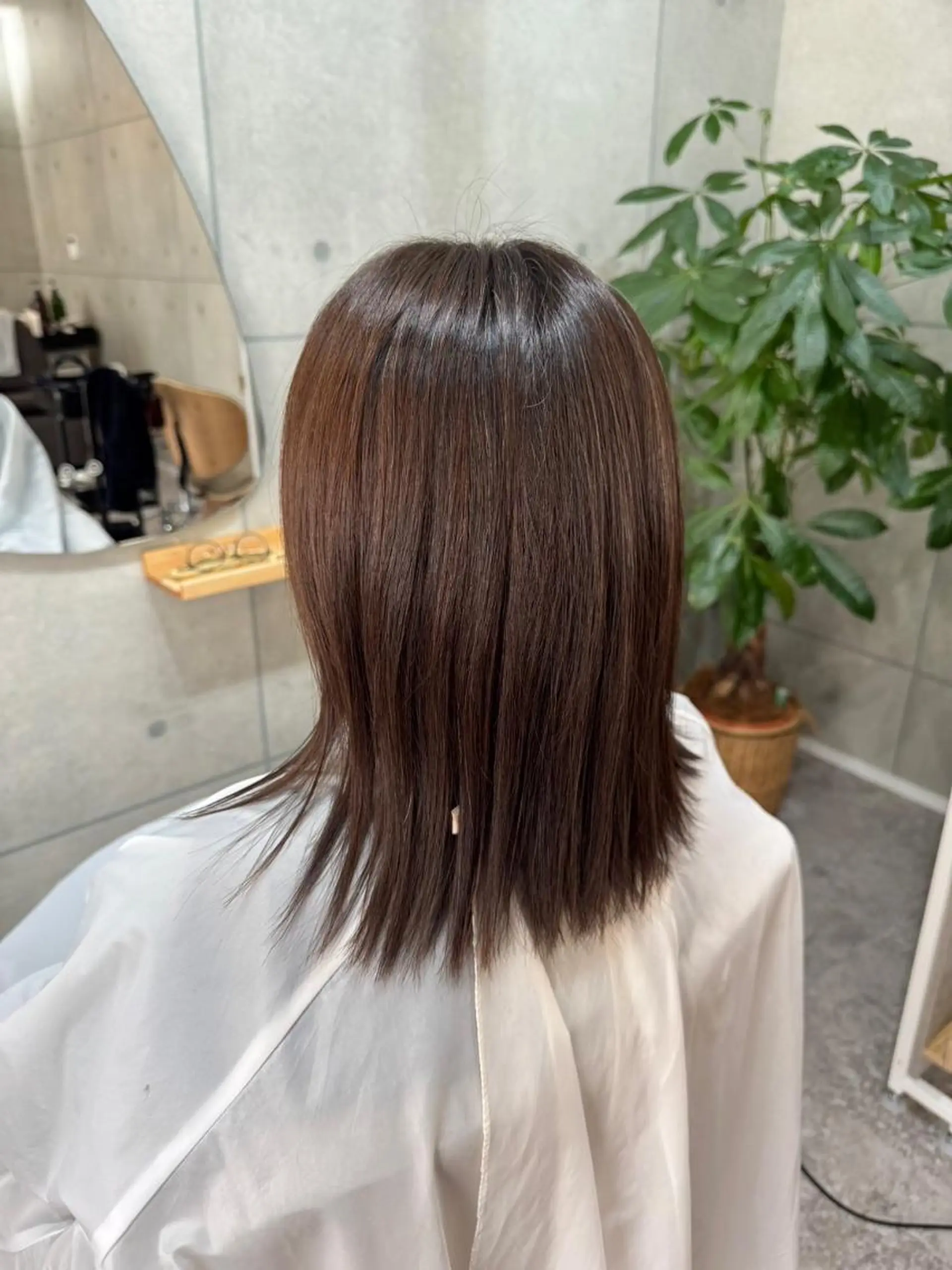 ミディアム 髪質改善 縮毛矯正 トリートメント Nani SATOMIのヘアスタイル