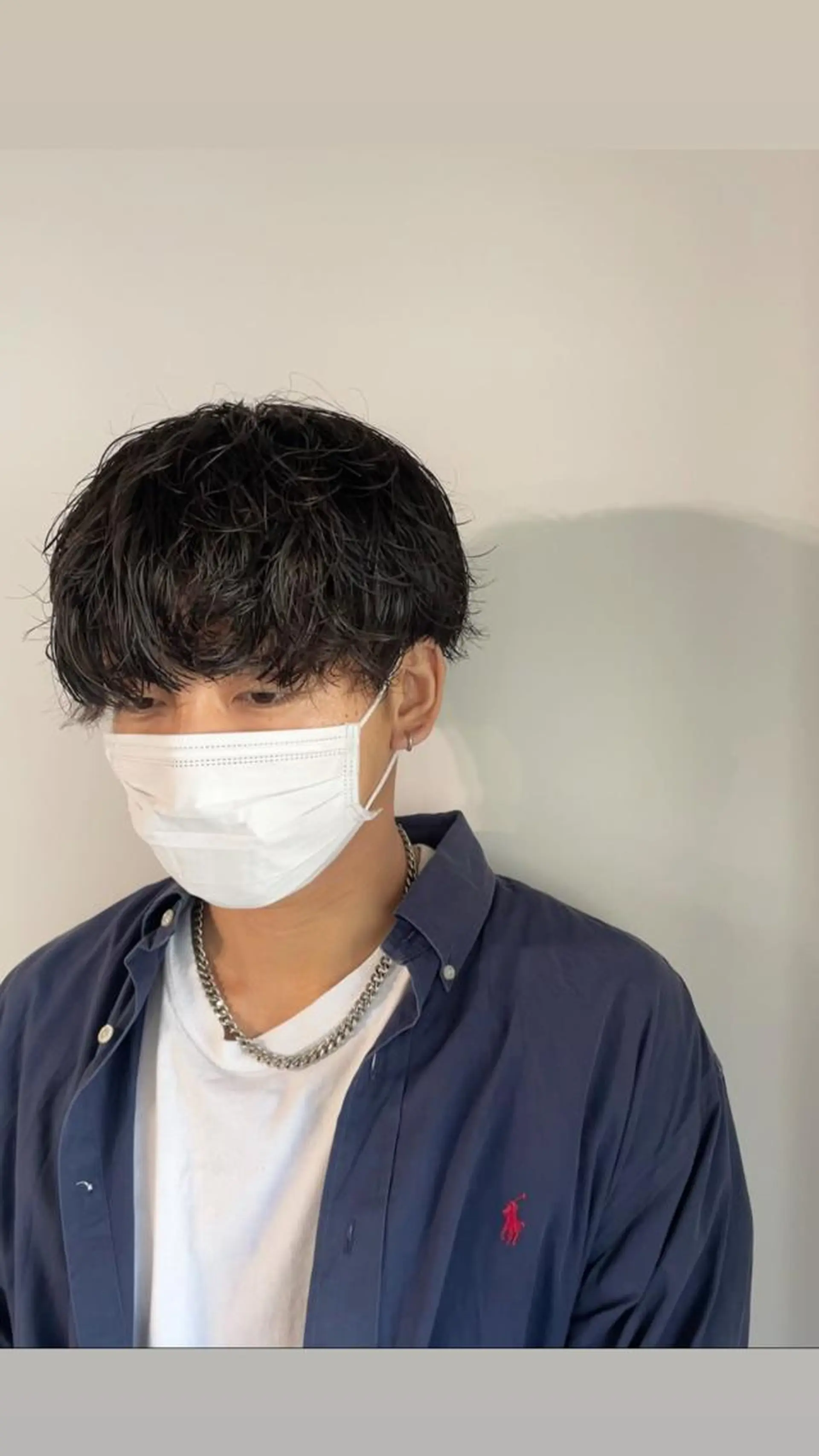 パーマ メンズ La fith hair ray 札幌店所属・顔まわり/W カラー/リョウのヘアスタイル