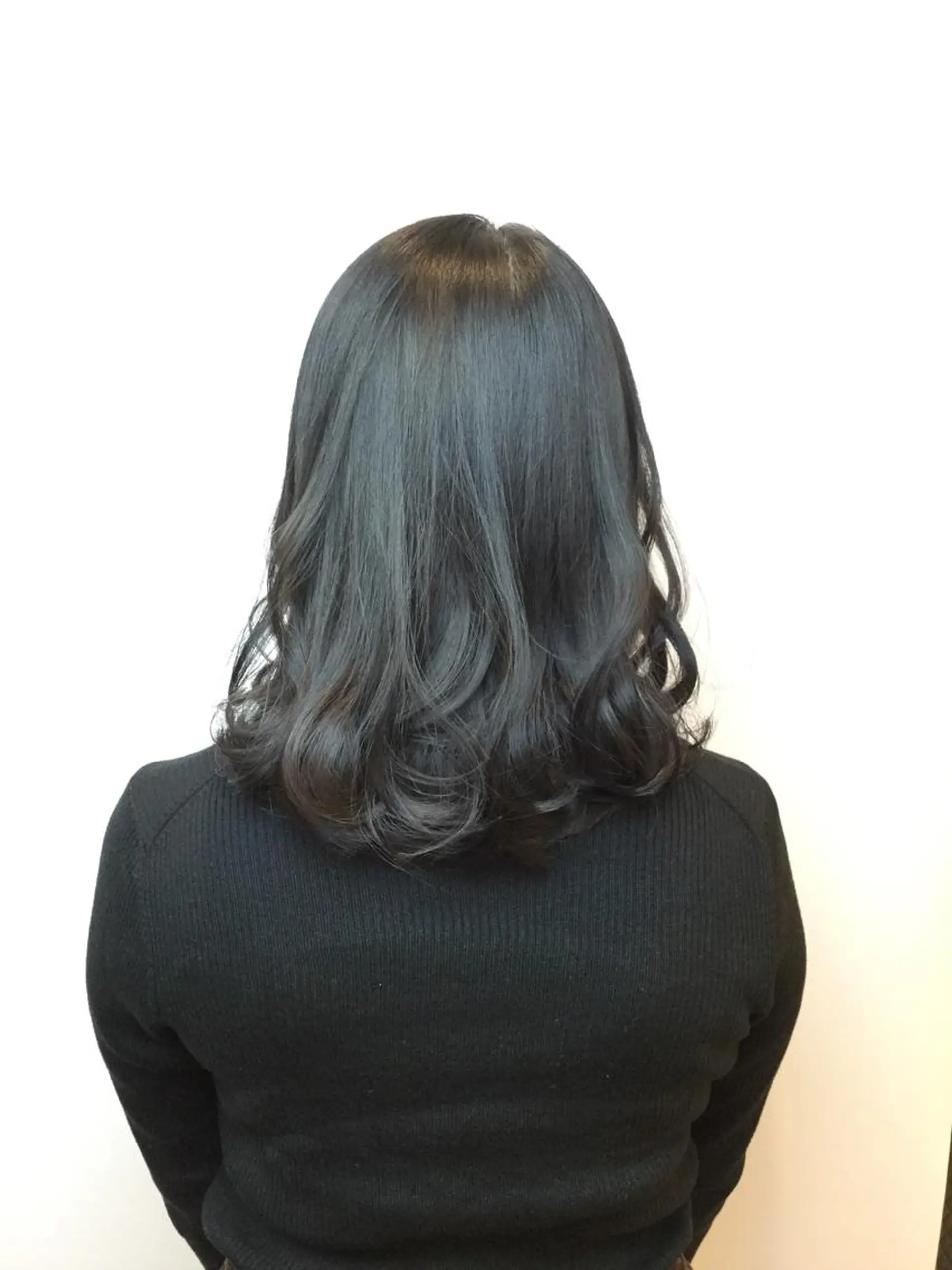 セミロング カラー パーマ Annon プライベートサロンのヘアスタイル