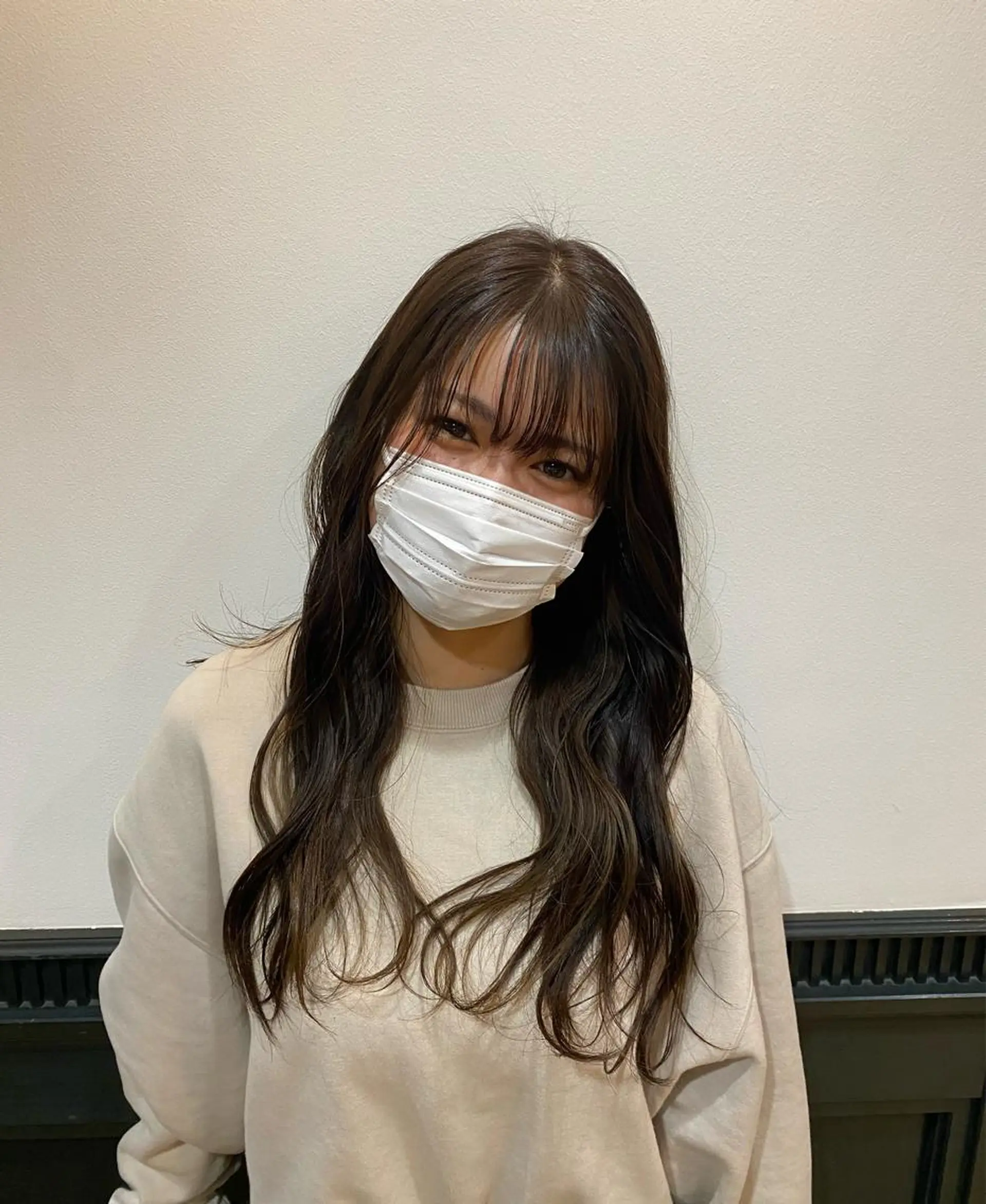 ロング カラー ベージュカラー ツヤ感/透明感カラー /蟹江/harunaのヘアスタイル