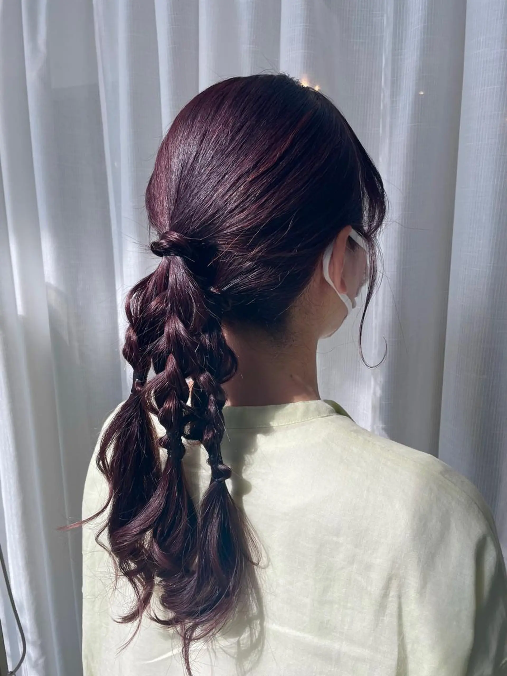 ロング カラー バイオレットカラー カット ヘアカラー fio マナミのヘアスタイル