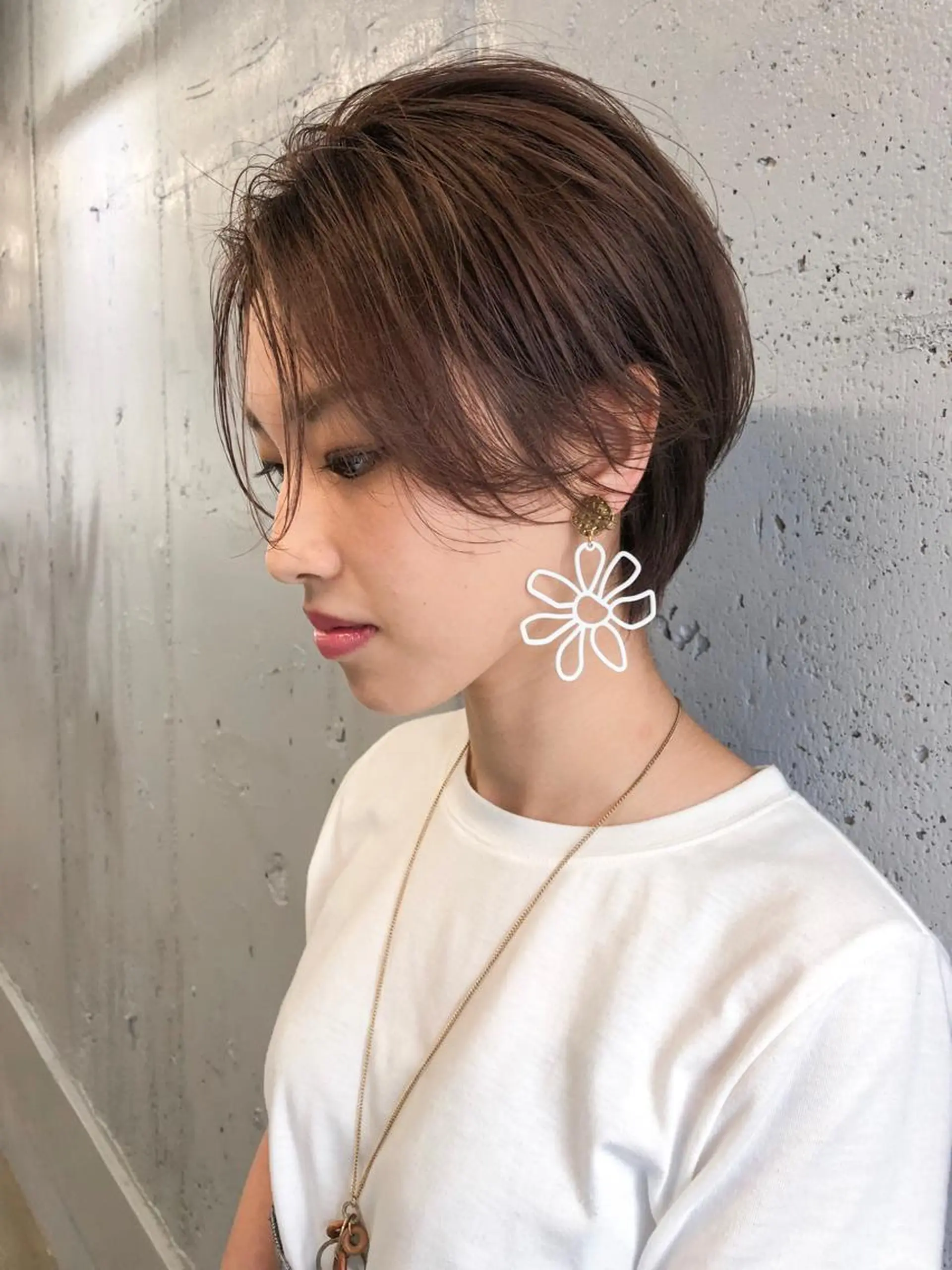 ショート カット ヘアカラー トリートメント nessヤマサキ リュウタのヘアスタイル