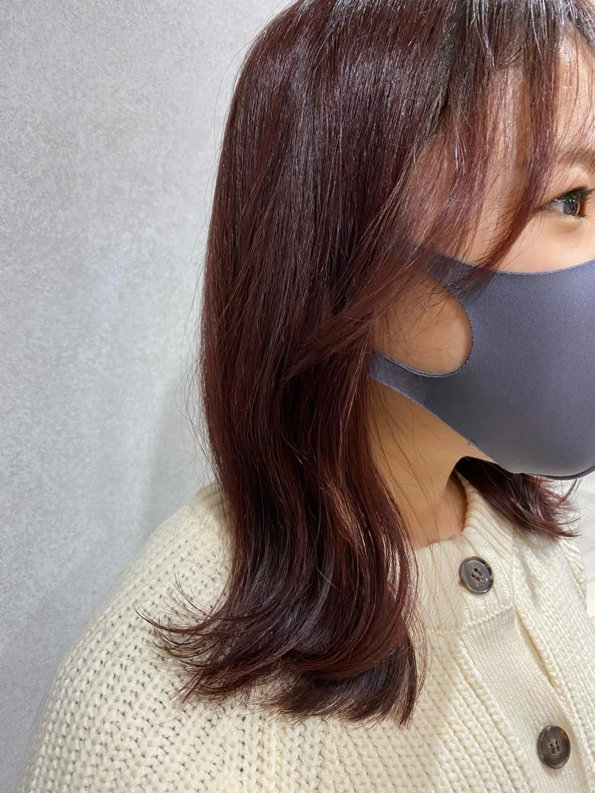 ミディアム カラー ブリーチ ブリーチなしカラー レッドカラー カット ヘアカラー トリートメント 韓国hair ·͜· watanabeのヘアスタイル